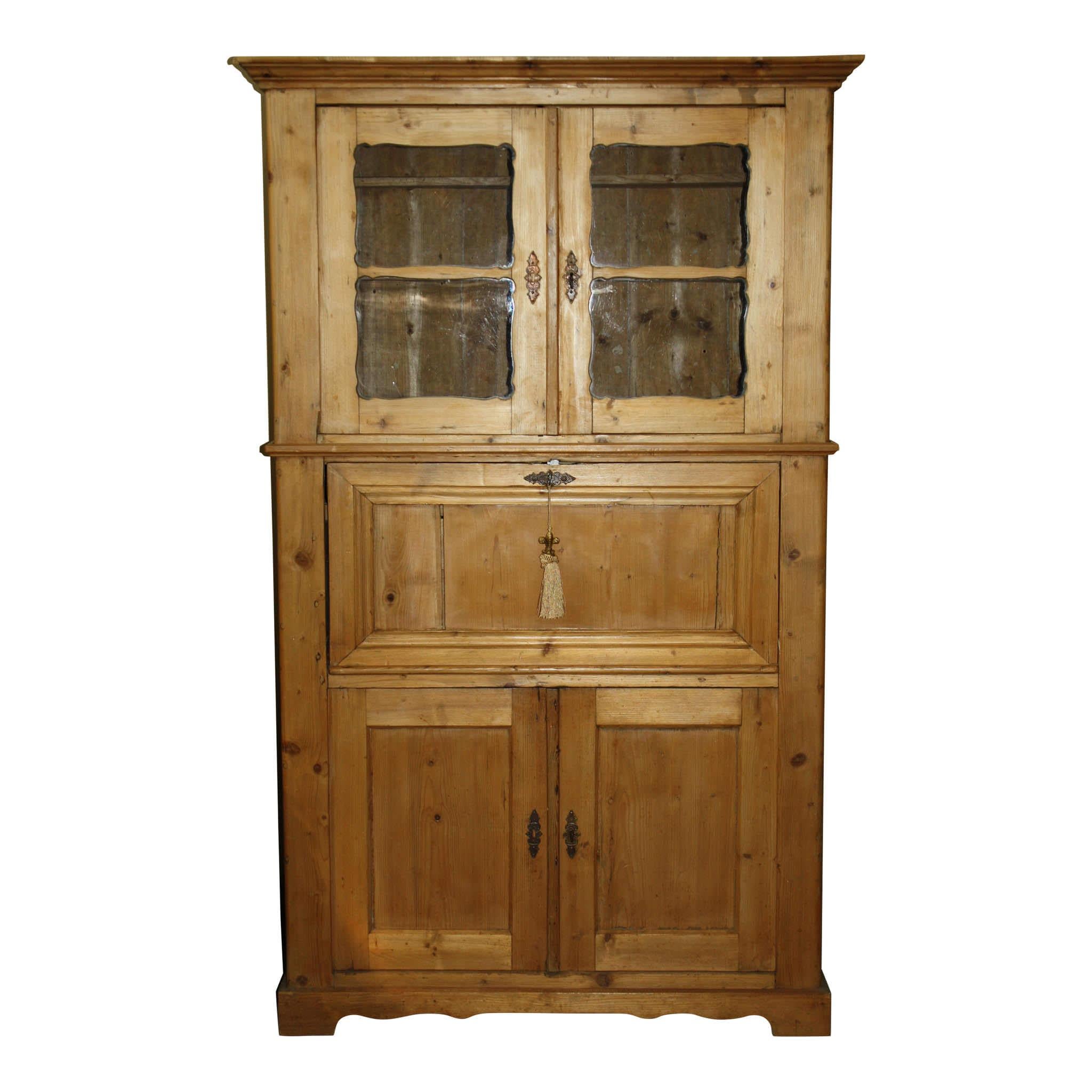 Pine Secretary Cabinet, circa 1900