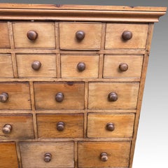 Pine Seed Merchant's or hardware shopkeeper's cabinet  r Bank of Drawers