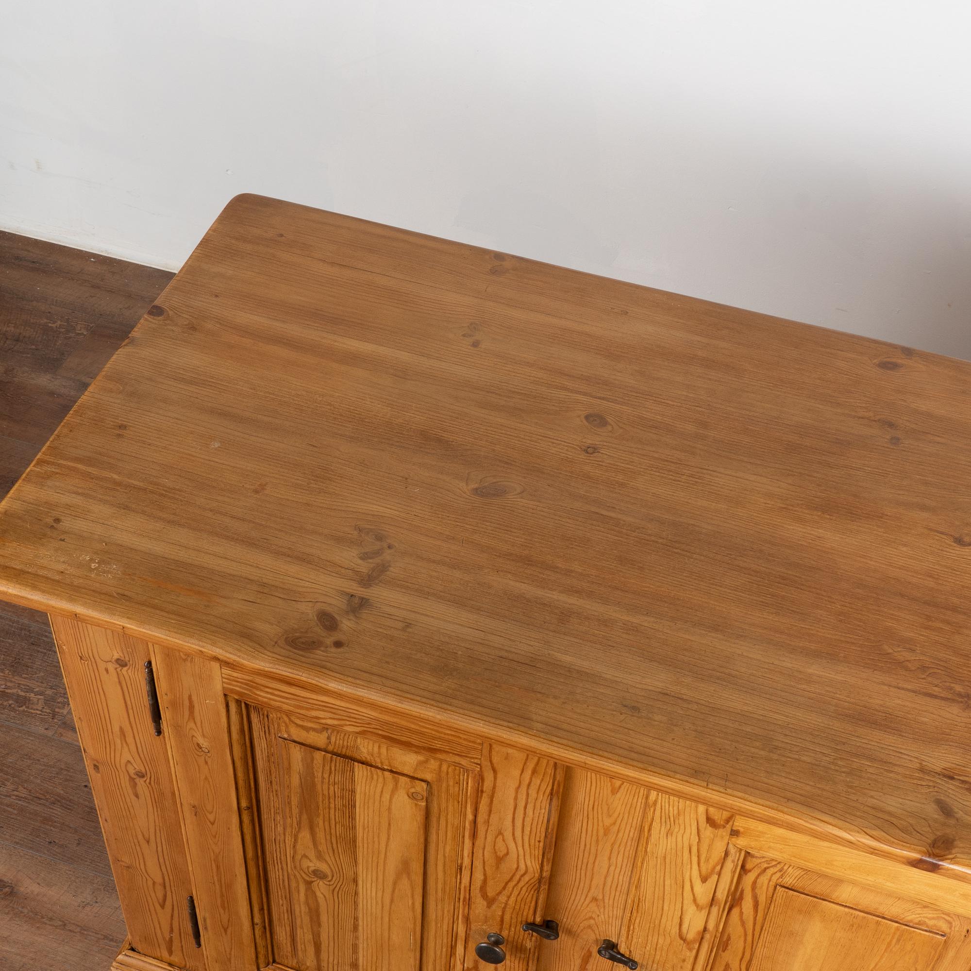 19th Century Pine Shop Counter Sideboard Kitchen Island, Denmark circa 1890