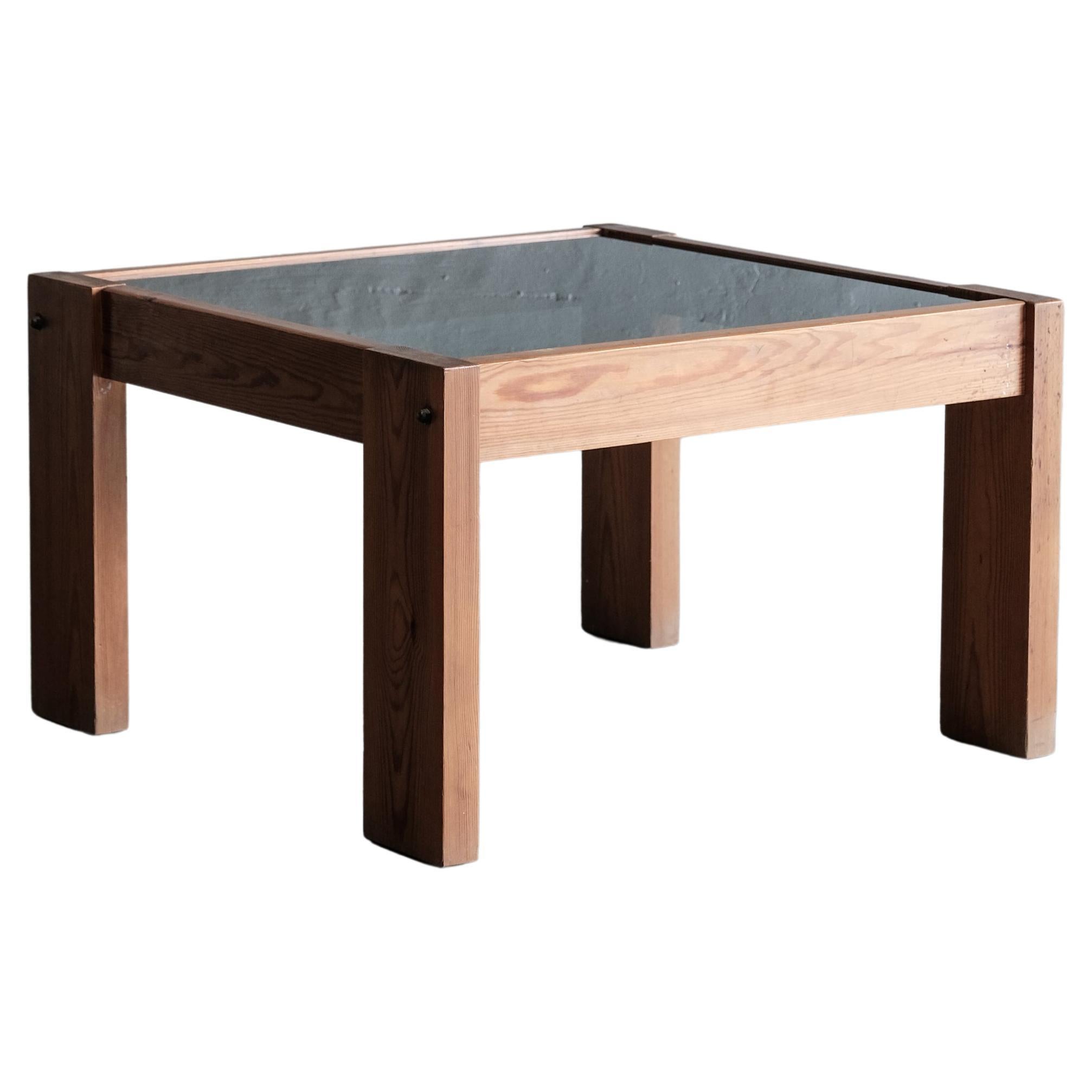 Pine side table, Spain 70ties For Sale