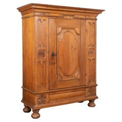 Pine Single Door Armoire Dated 1753, Denmark