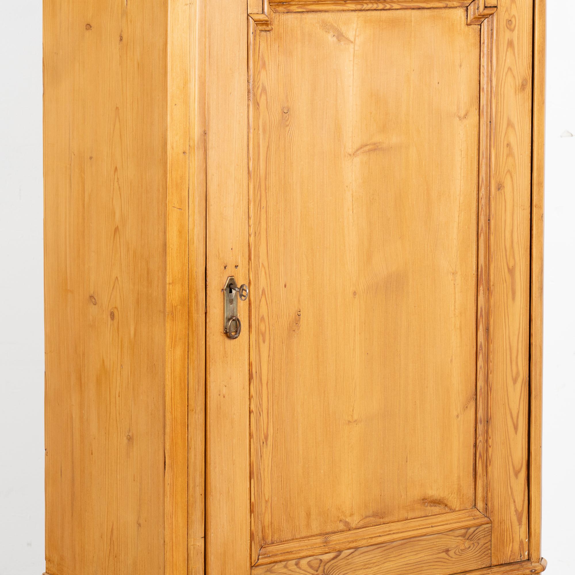 19th Century Pine Single Door Cabinet, Denmark circa 1880