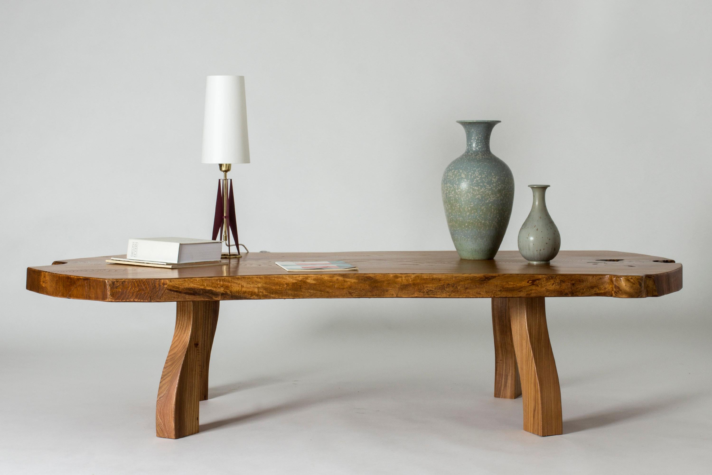Scandinavian Modern Pine Slab Coffee Table from Carl-Axel Beijbom