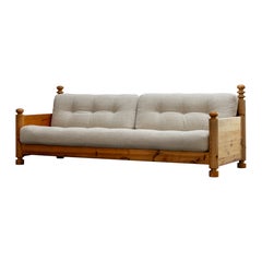 Pine Sofa by Uno & Östen Kristiansson for Luxus Sweden 1970s