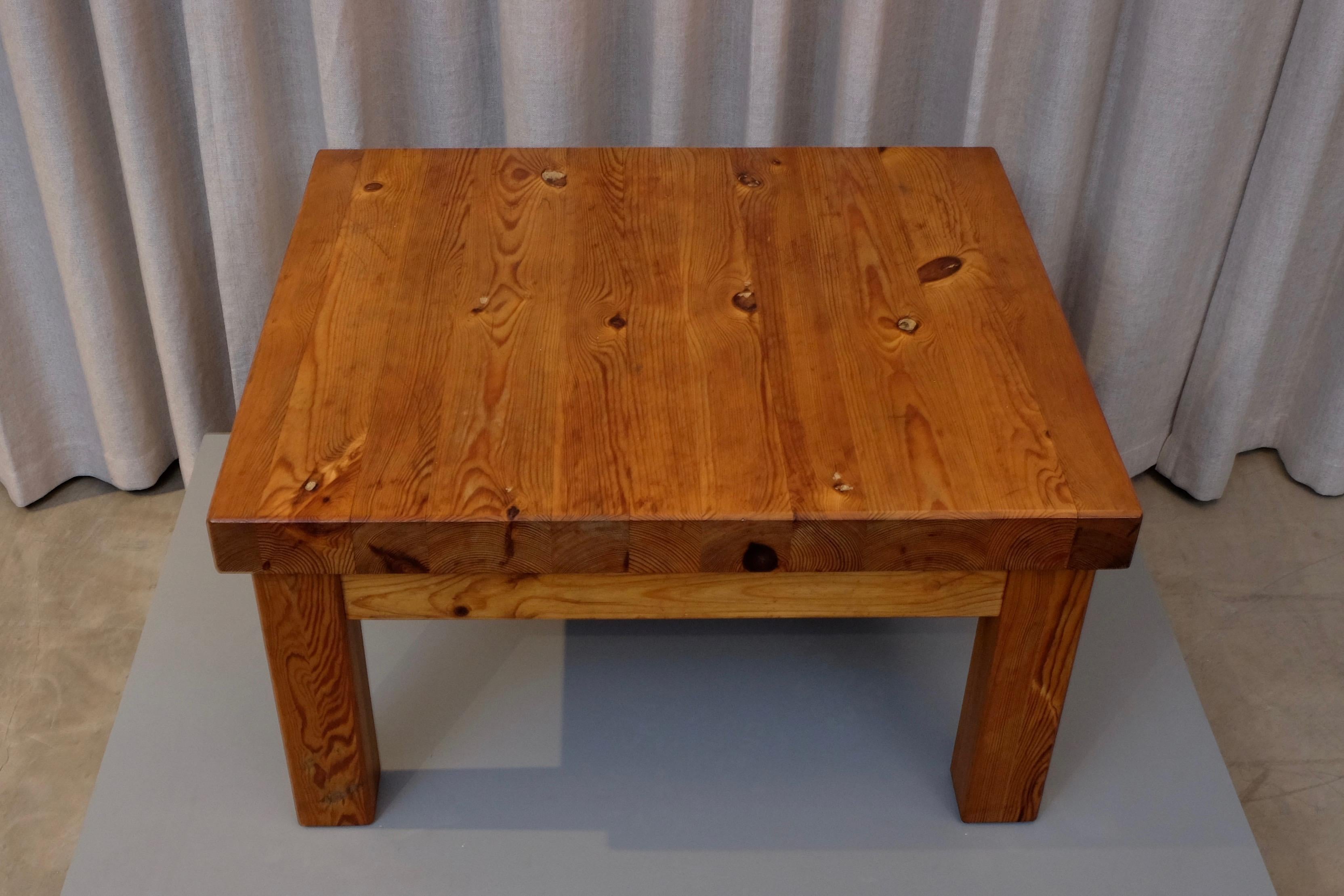 Scandinavian Modern Pine Sofa Table by Sven Larsson, Sweden, 1960s For Sale