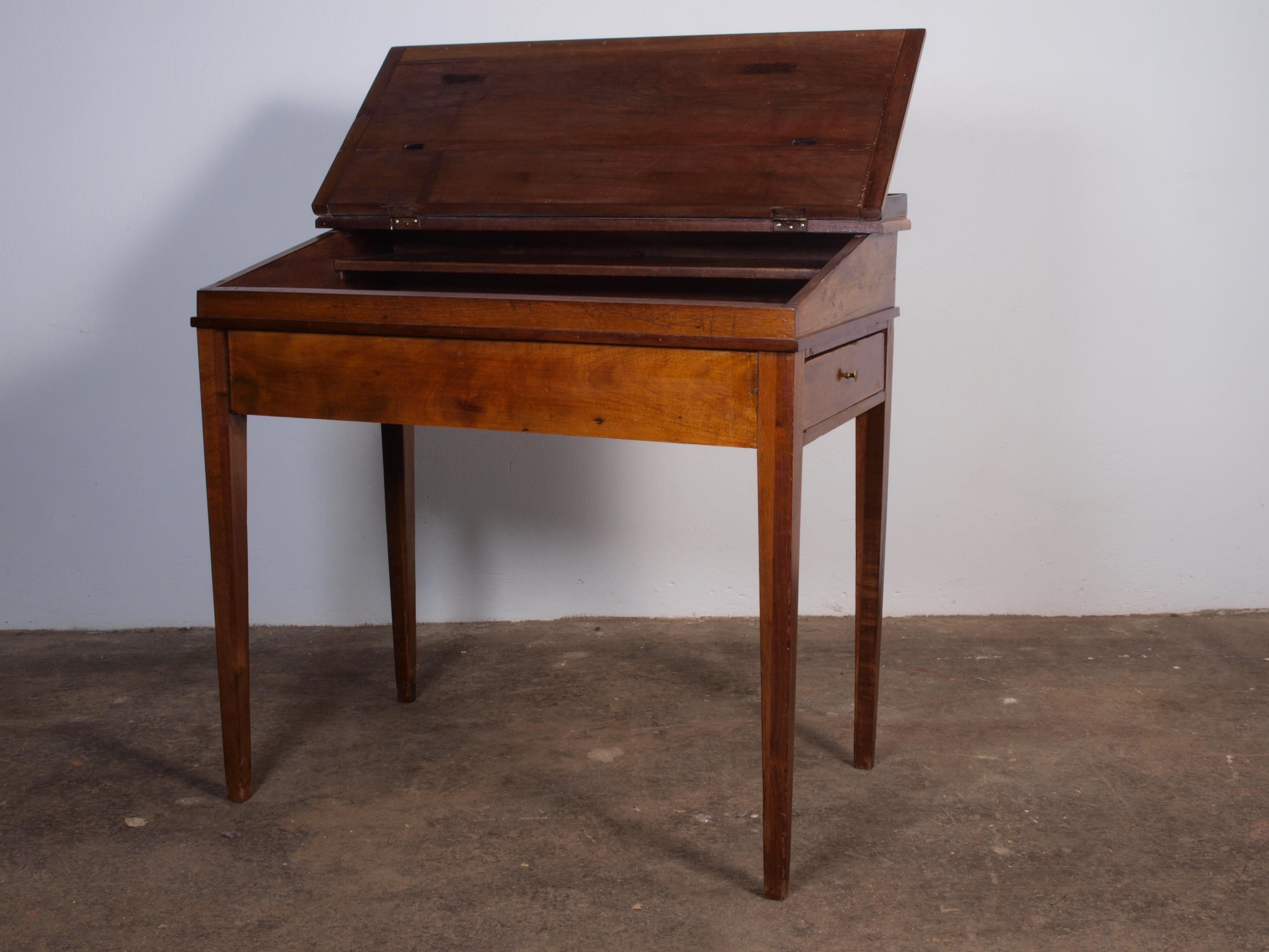 Pine Standing Desk with Slant Top, Denmark, 1890s For Sale 6