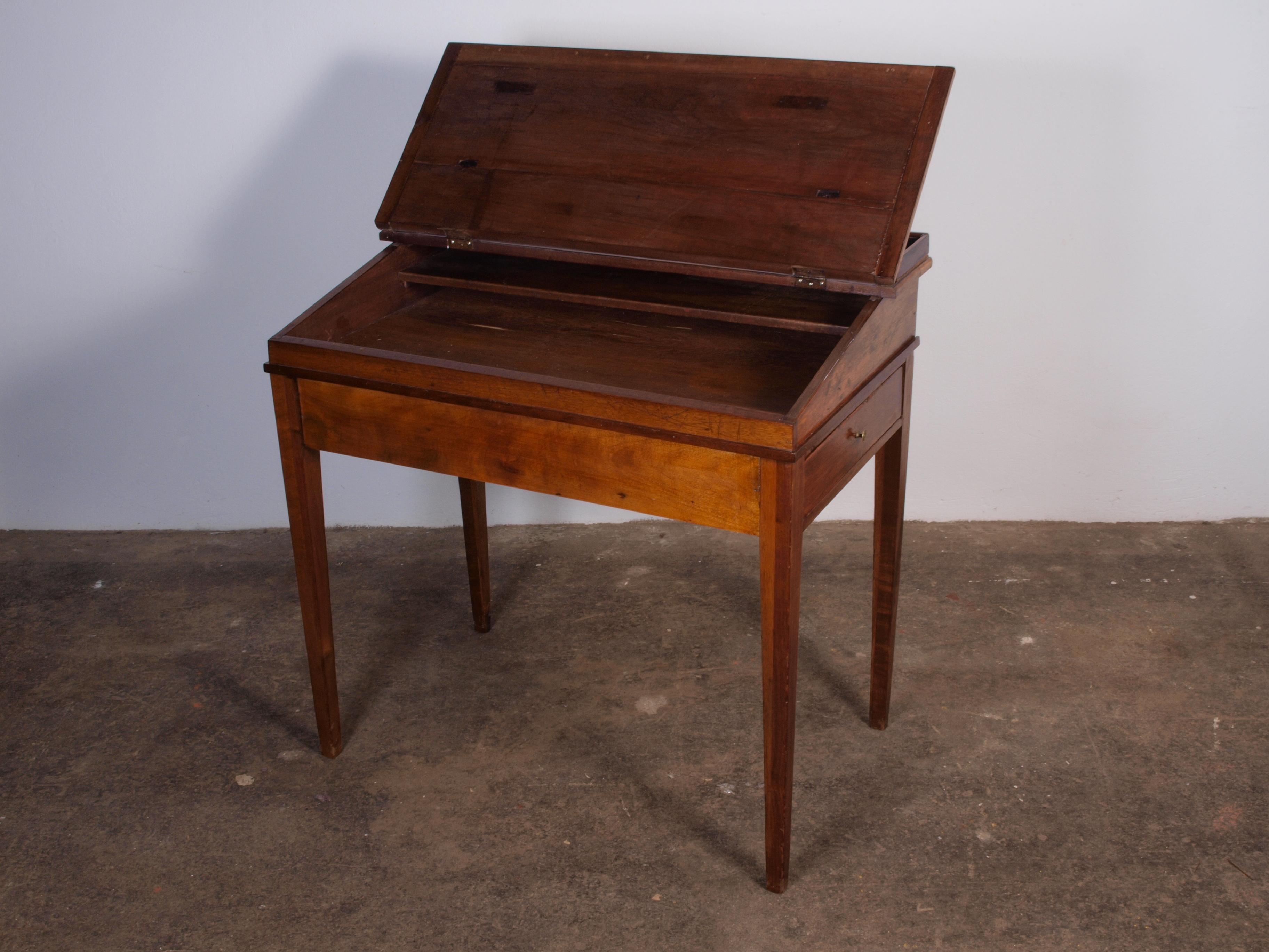 Pine Standing Desk with Slant Top, Denmark, 1890s For Sale 7