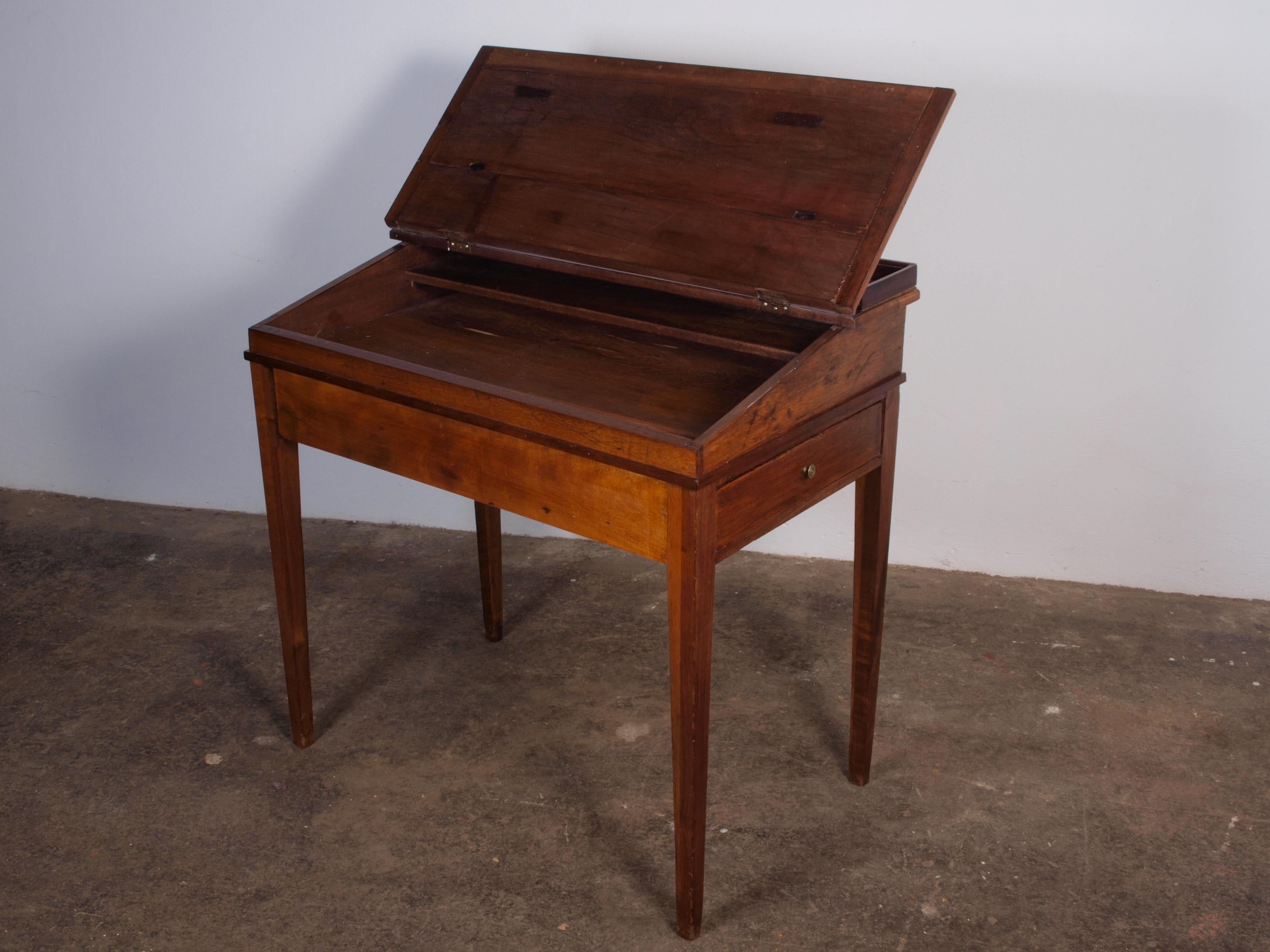 Pine Standing Desk with Slant Top, Denmark, 1890s For Sale 2