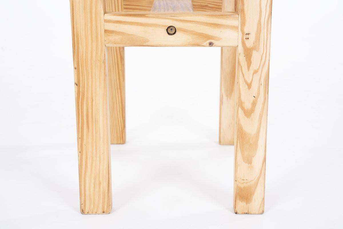 Pine Stool by Andre Sornay, 1960 For Sale 2