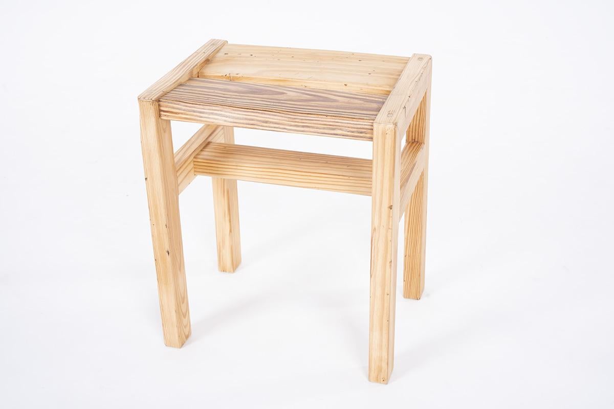 20th Century Pine Stool by Andre Sornay, 1960 For Sale