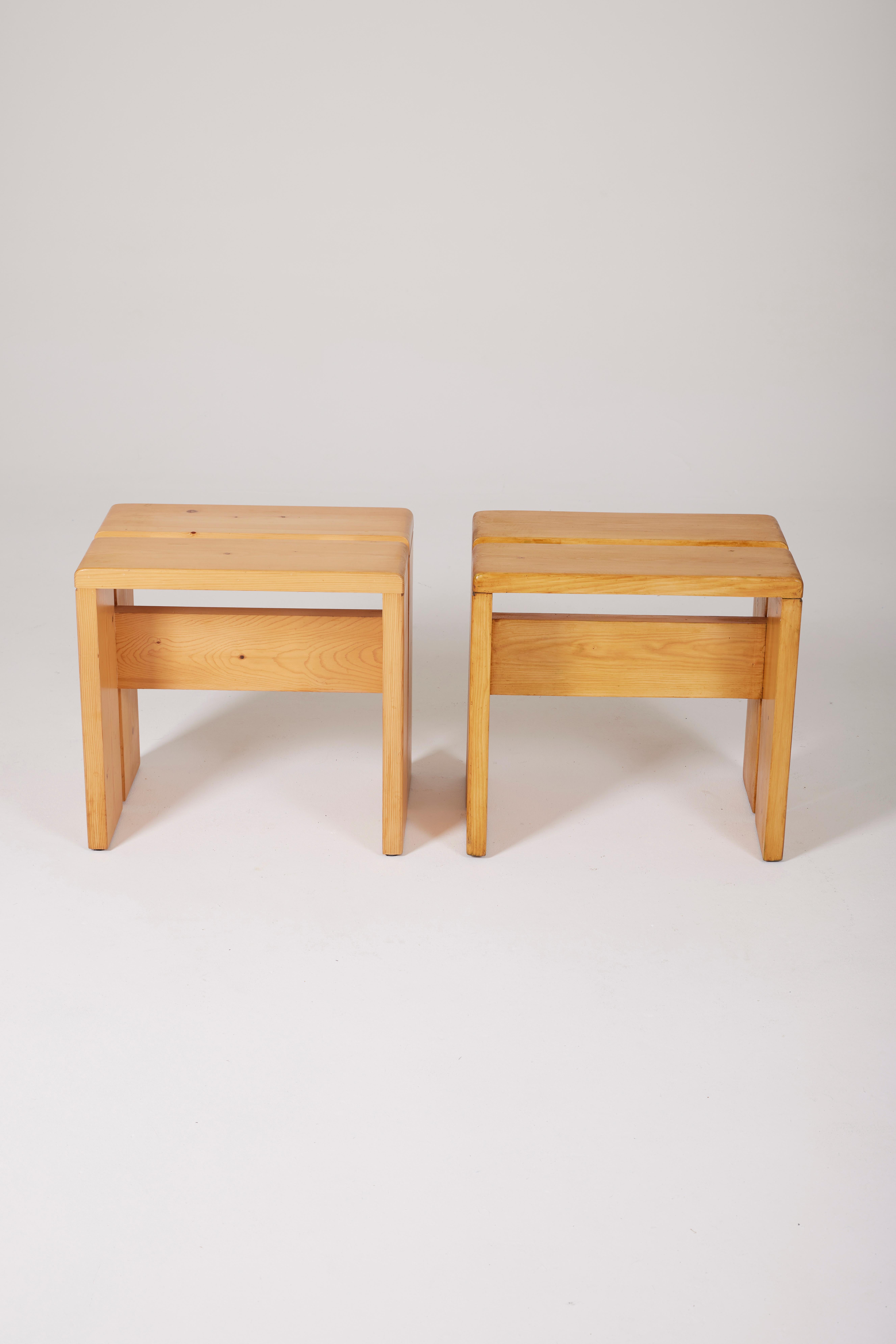 Pine Stool by Charlotte Perriand 3