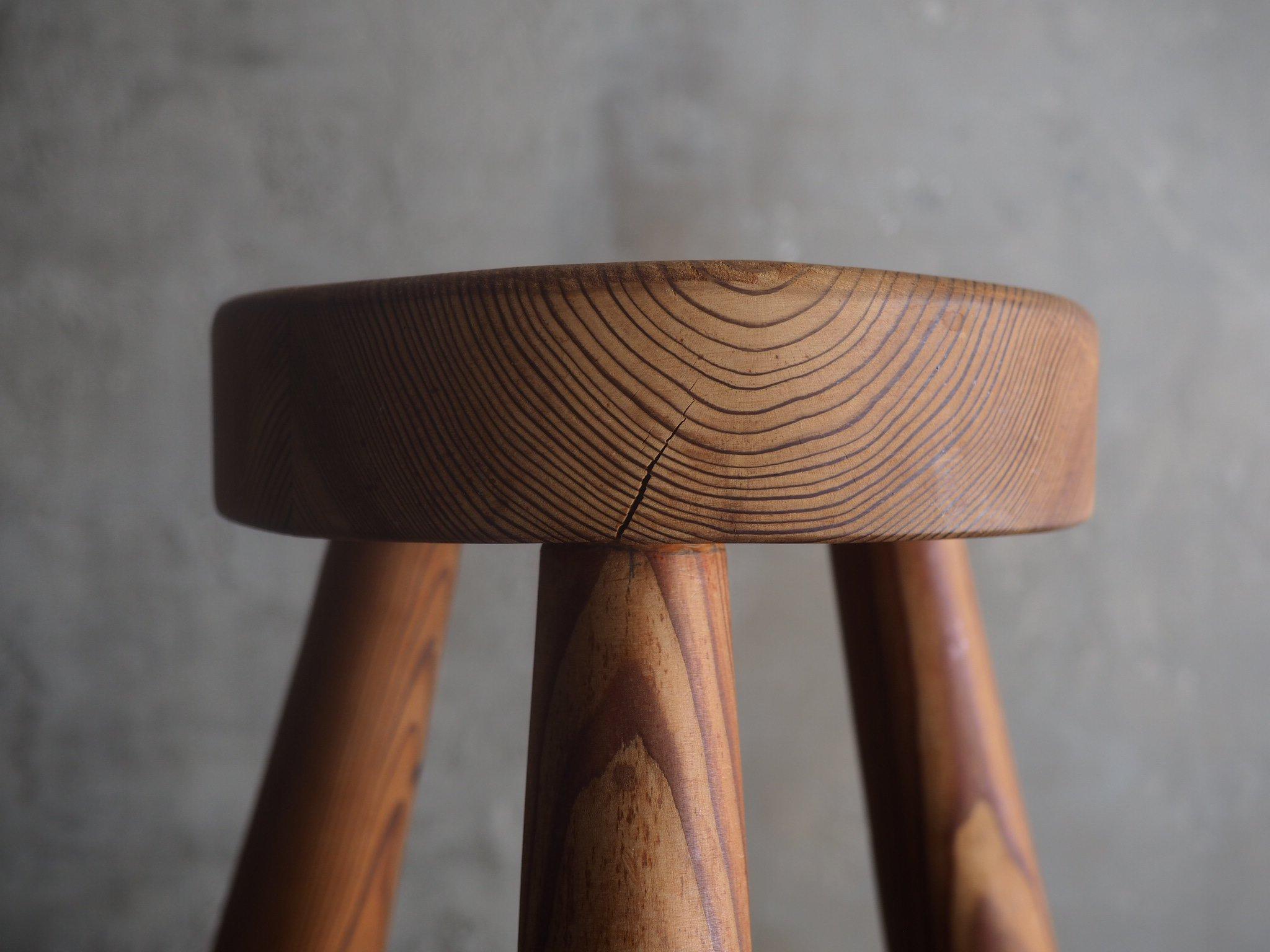A rare and beautiful stool designed by Ingvar Hildingsson. Light unmatchable patina, with IH signature underneath. Produced by Ingvar Hildingsson in Sweden, 1940s.