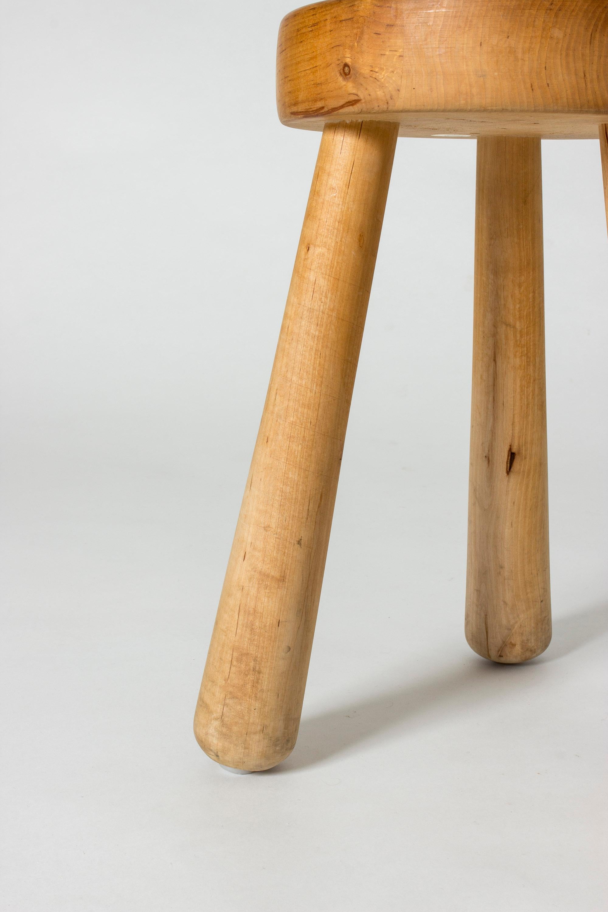 Mid-20th Century Pine Stool by Ingvar Hildingsson