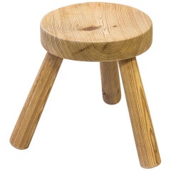 Pine stool by Ingvar Hildingsson, Sweden, 1940s