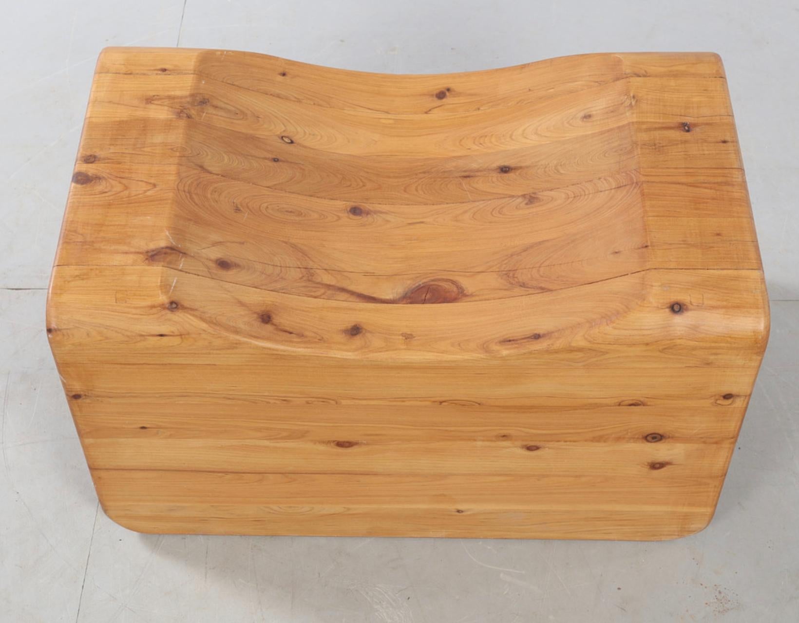 Pine Stool by K. J. Pettersson & Söner In Good Condition For Sale In Long Island City, NY