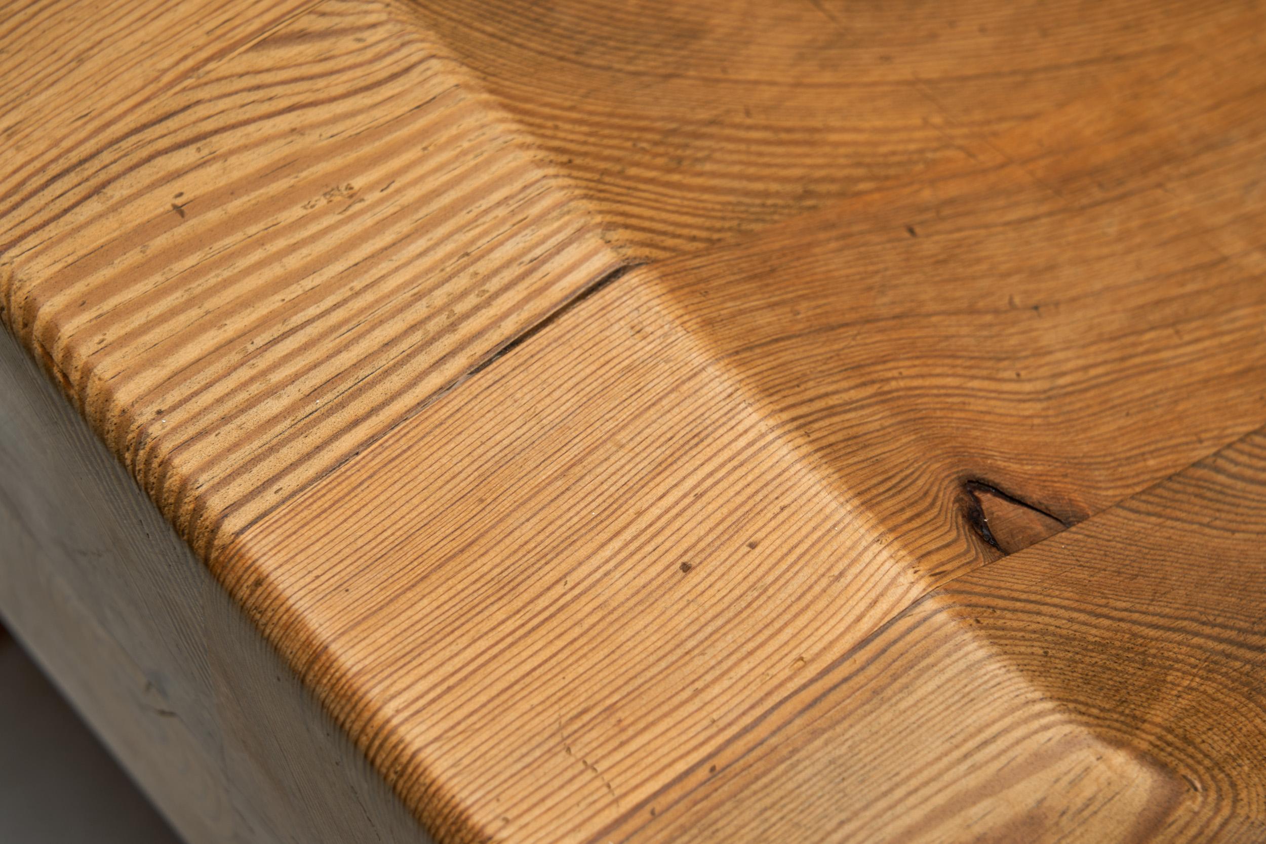 Tabouret en pin par K.J. Pettersson & Söner, Suède, années 1970 en vente 5