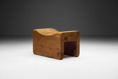 Pine Stool by K. J. Pettersson & Söner, Sweden 1970s