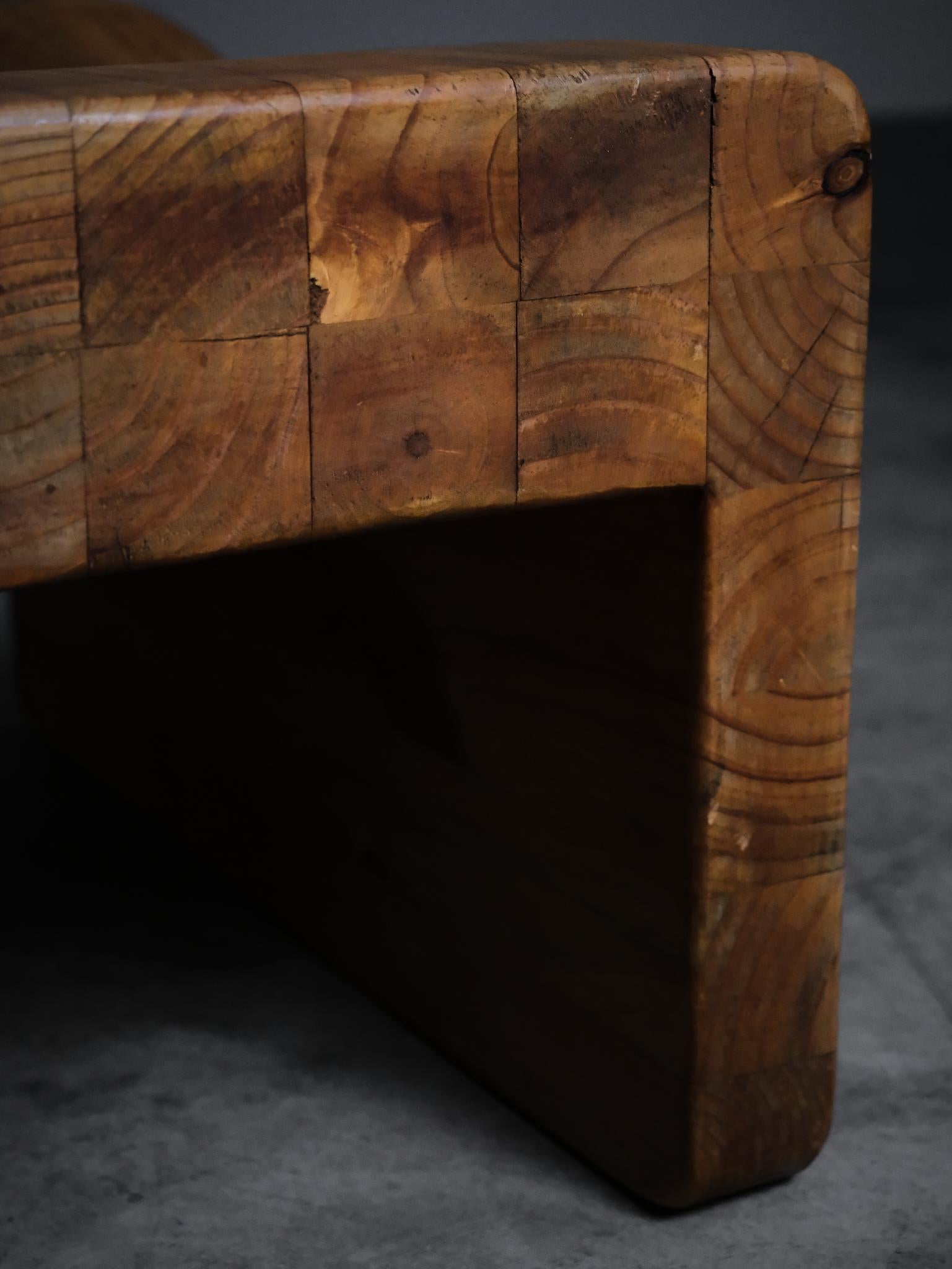 Pine stool by K. J. Pettersson & Söner, Sweden 1970s For Sale 2
