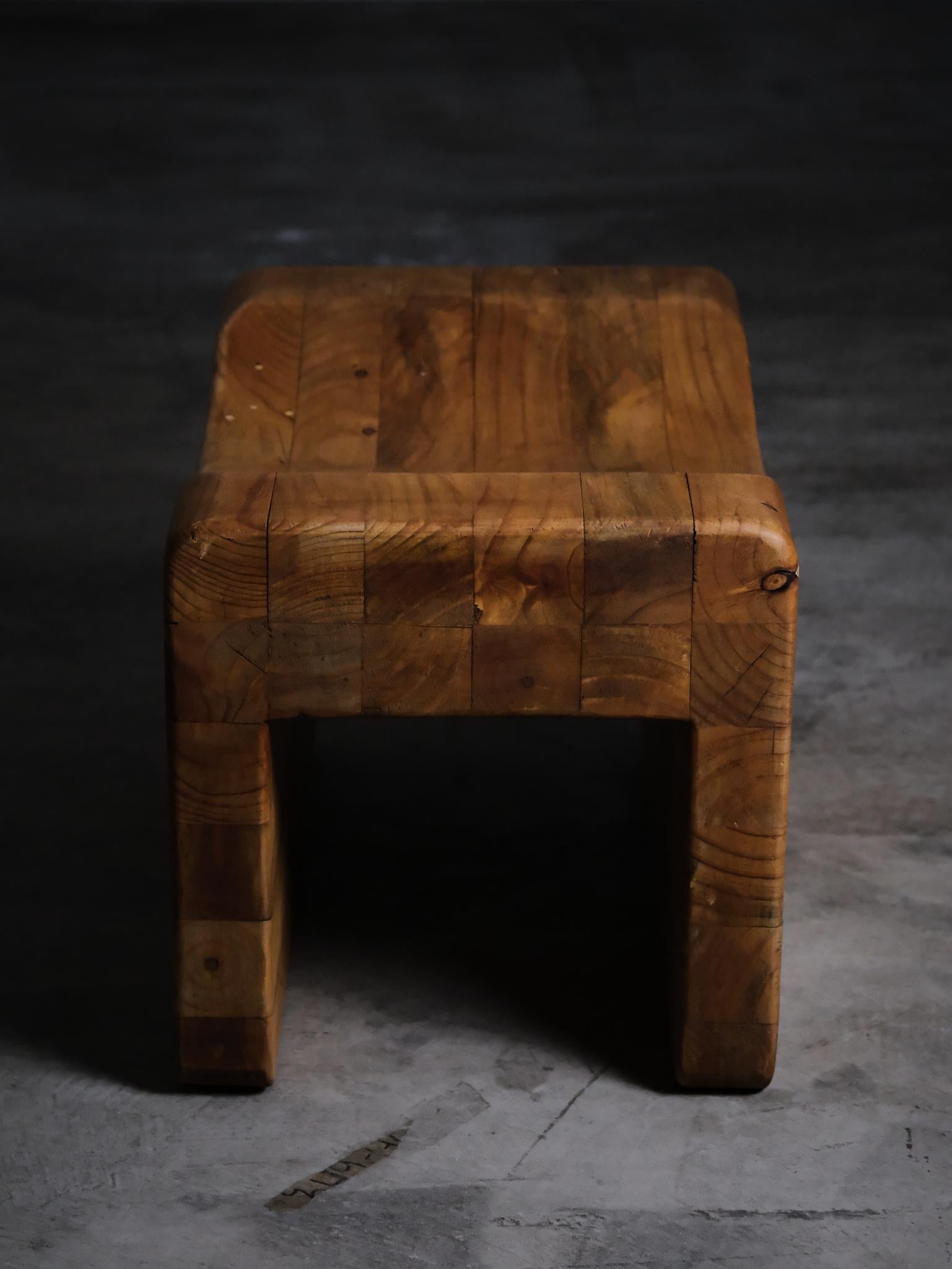 Pine stool by K. J. Pettersson & Söner, Sweden 1970s For Sale 3