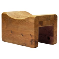Vintage Pine Stool by K. J. Pettersson & Söner, Sweden 1970s