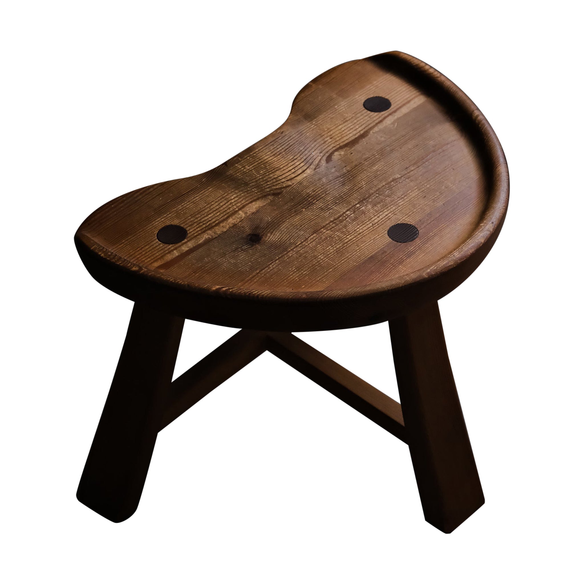 Pine stool by Krogenæs Møbler, Norway, 1960s For Sale