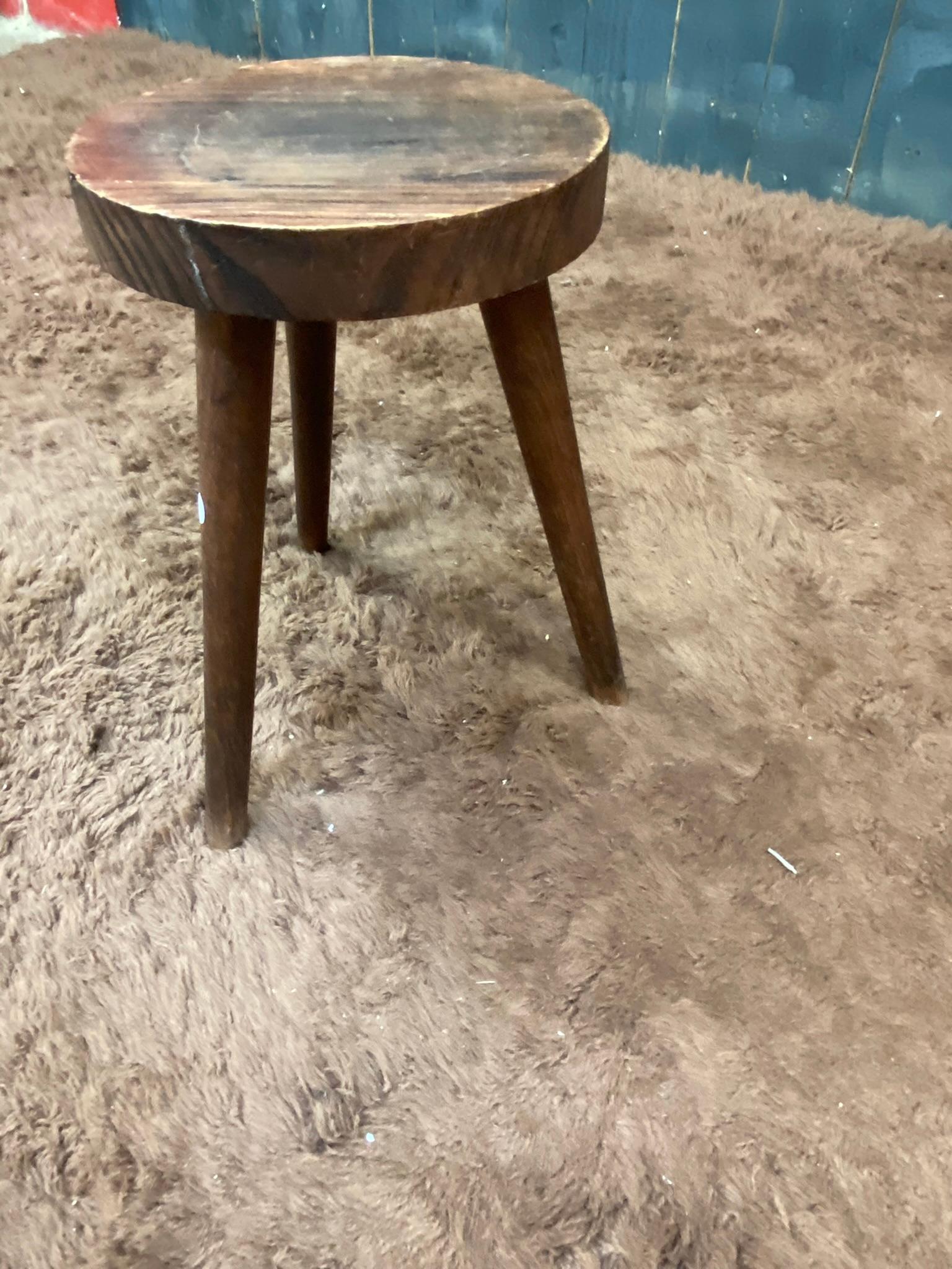 Pine Stool circa 1950 For Sale 3