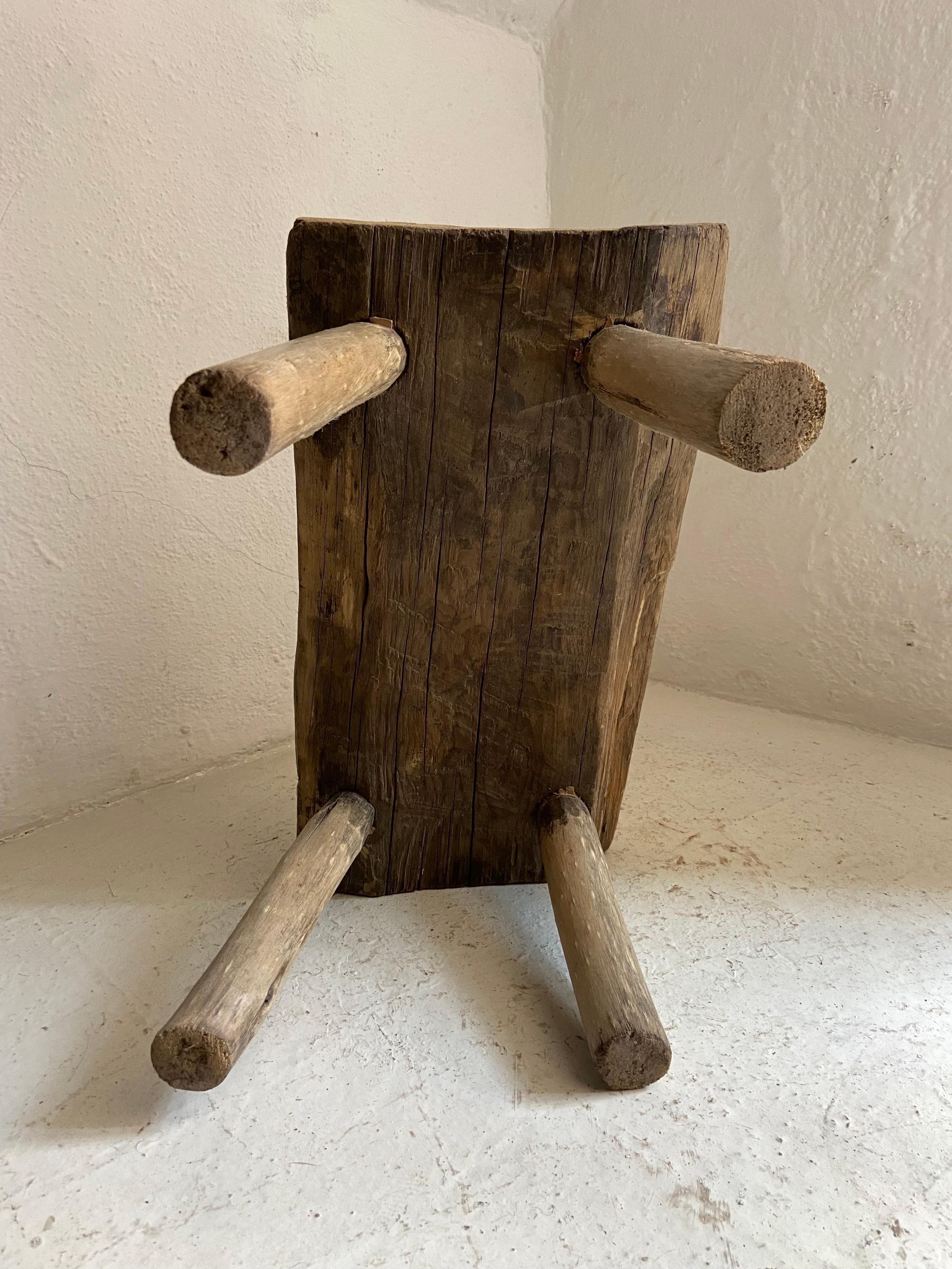 Pine Stool from Mexico, Circa 1980´s 5