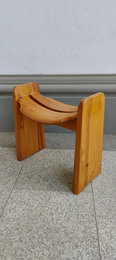 pine stool  "Jonte" by Gilbert Marklund for Furusnickarn AB - Sweden