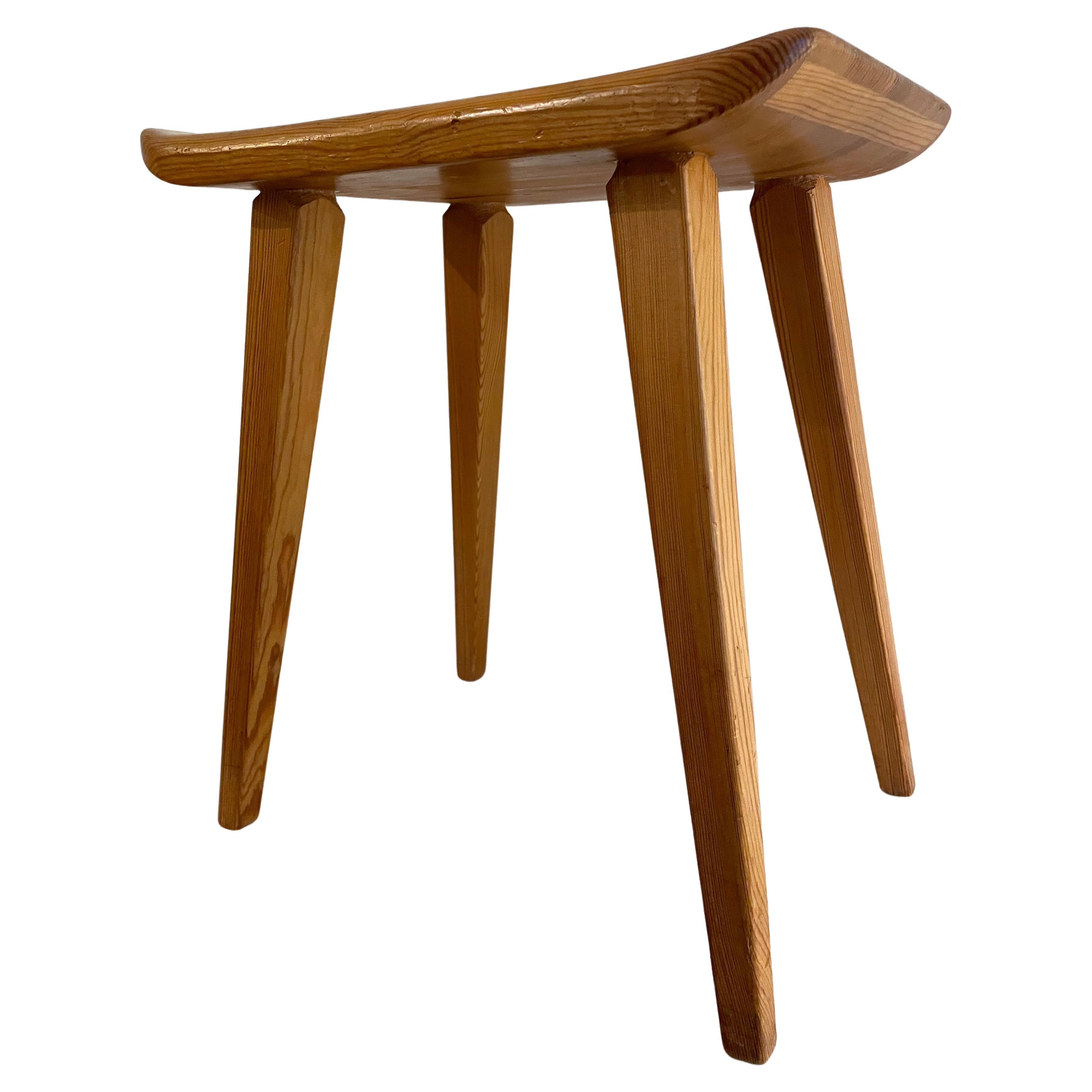 Pine Stool Visingsö by Carl Malmsten for Karl Andersson & Söner, Sweden, 1960s  For Sale