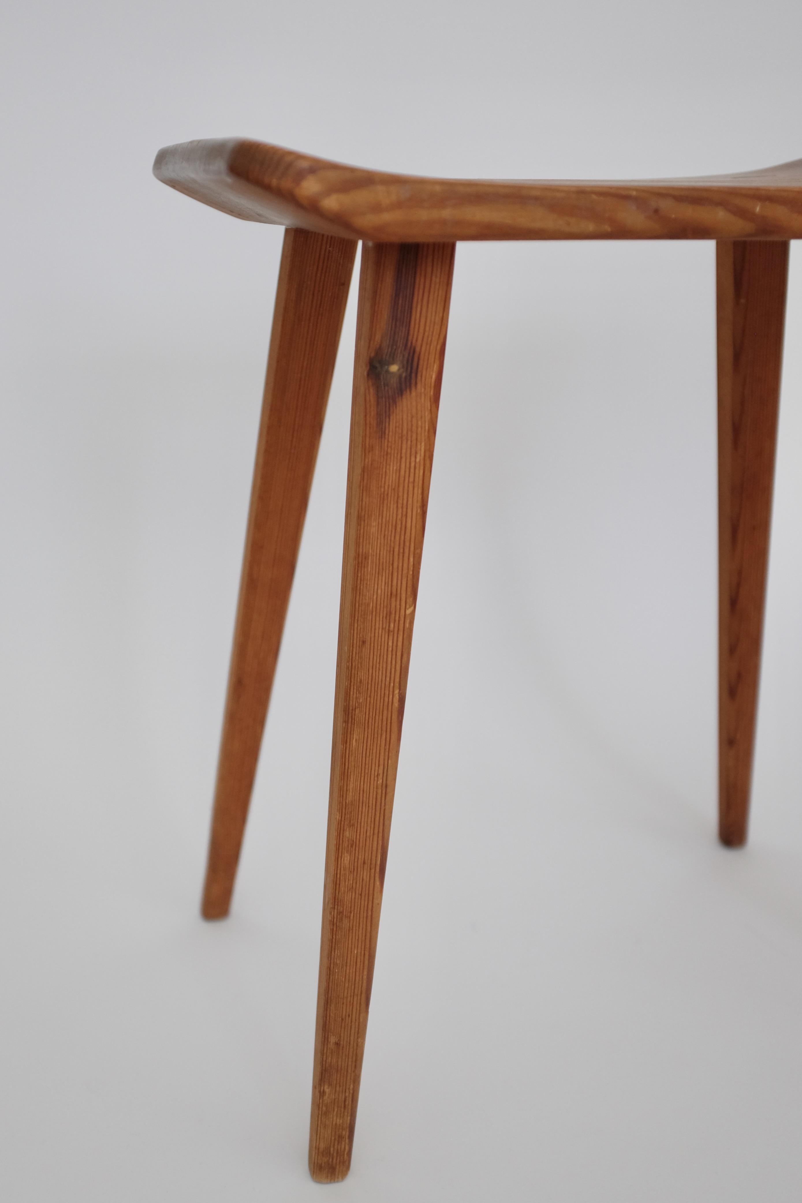 Pine Stools Visingsö by Carl Malmsten For Sale 4