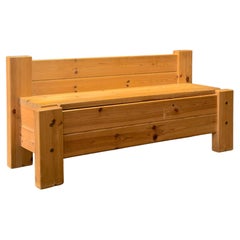 Banc de rangement en pin