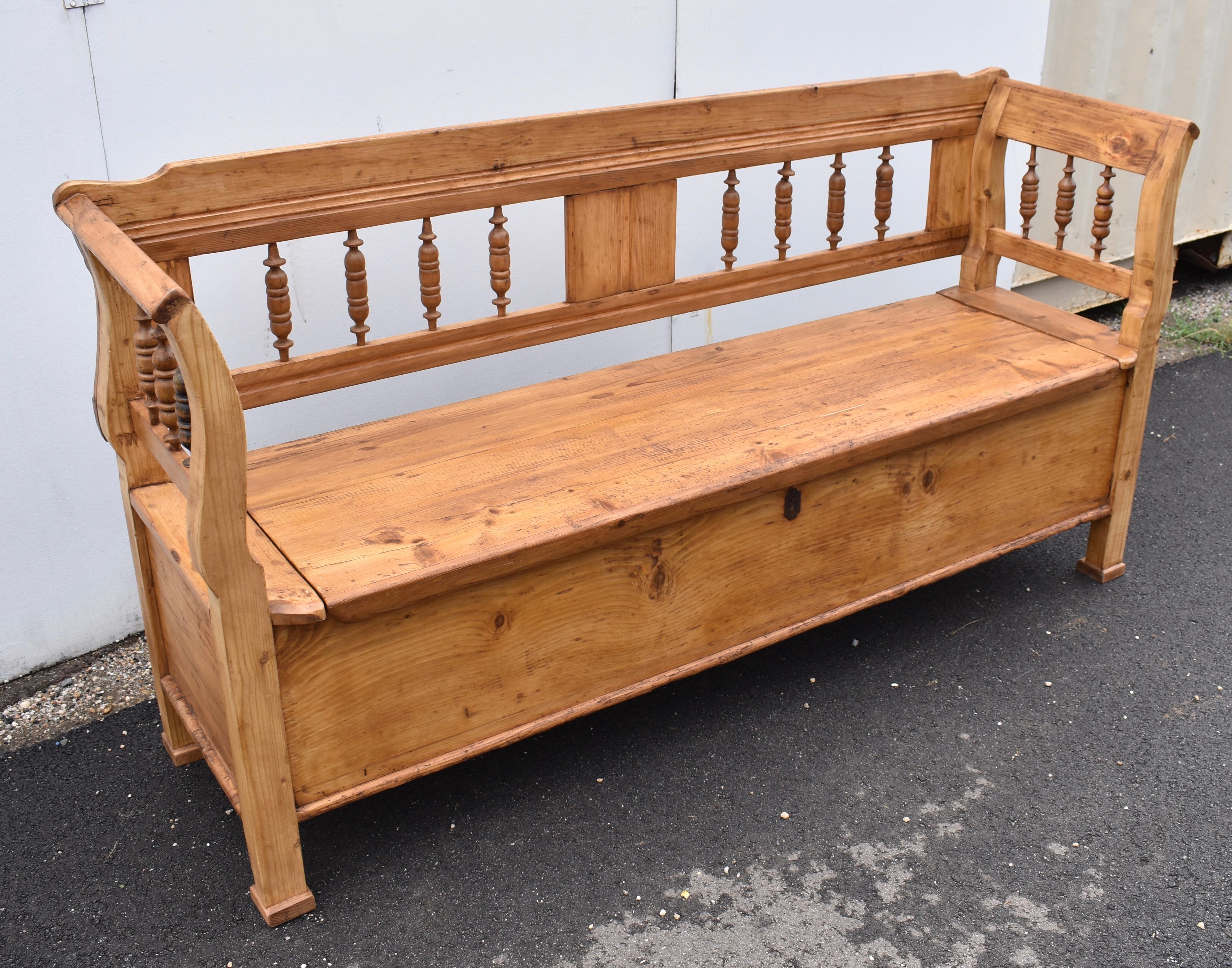 storage bench pine