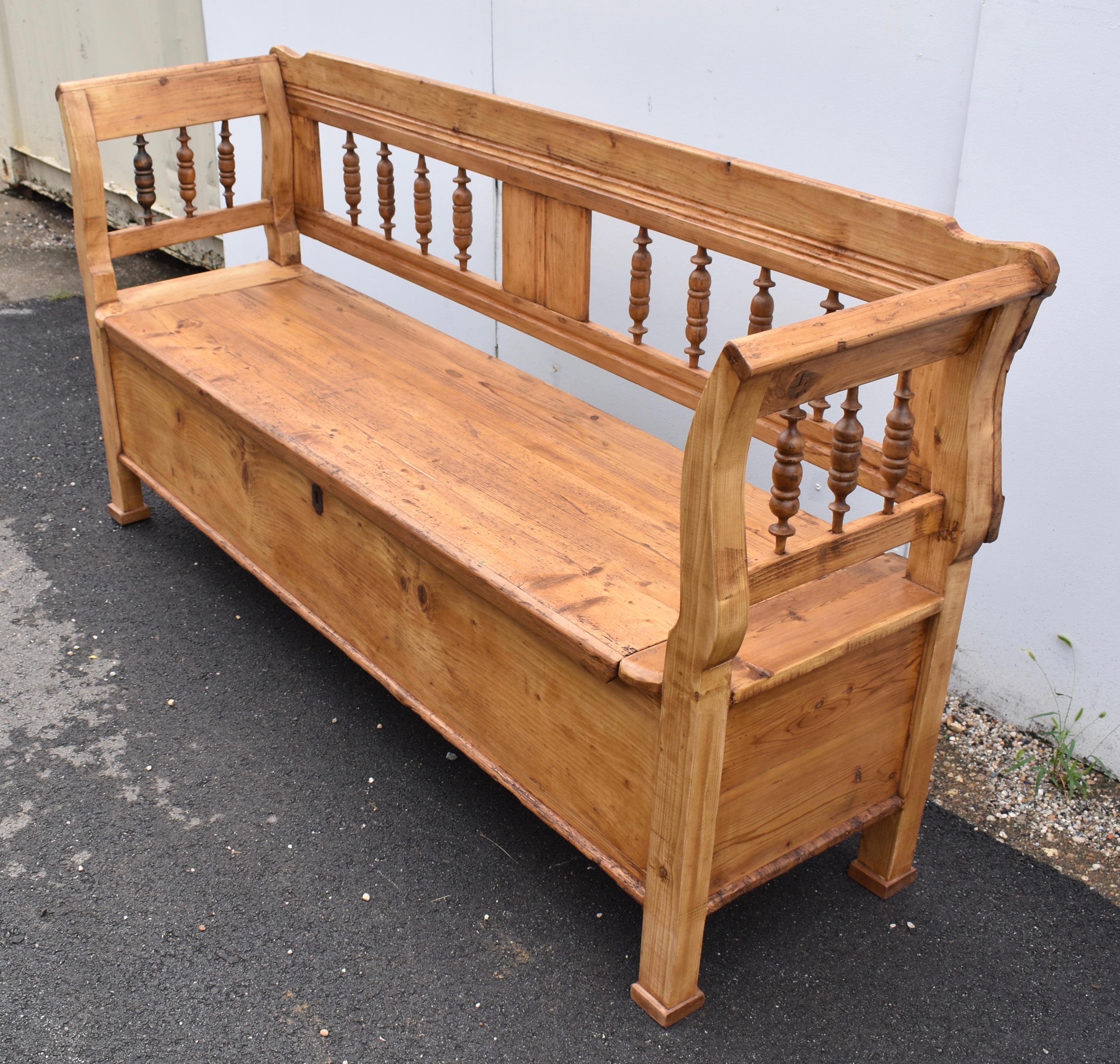 Country Pine Storage Bench or Settle