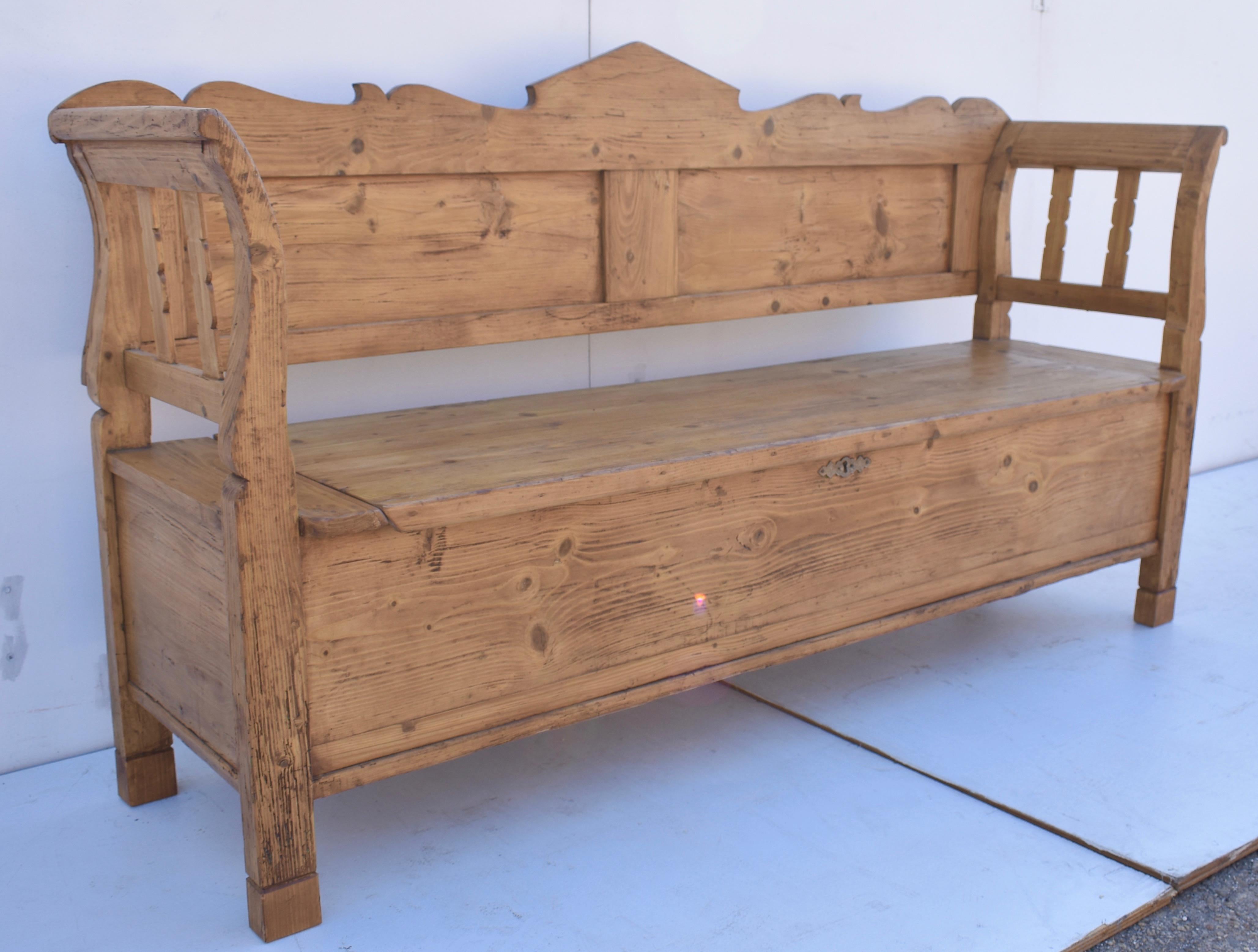 Country Pine Storage Bench or Settle