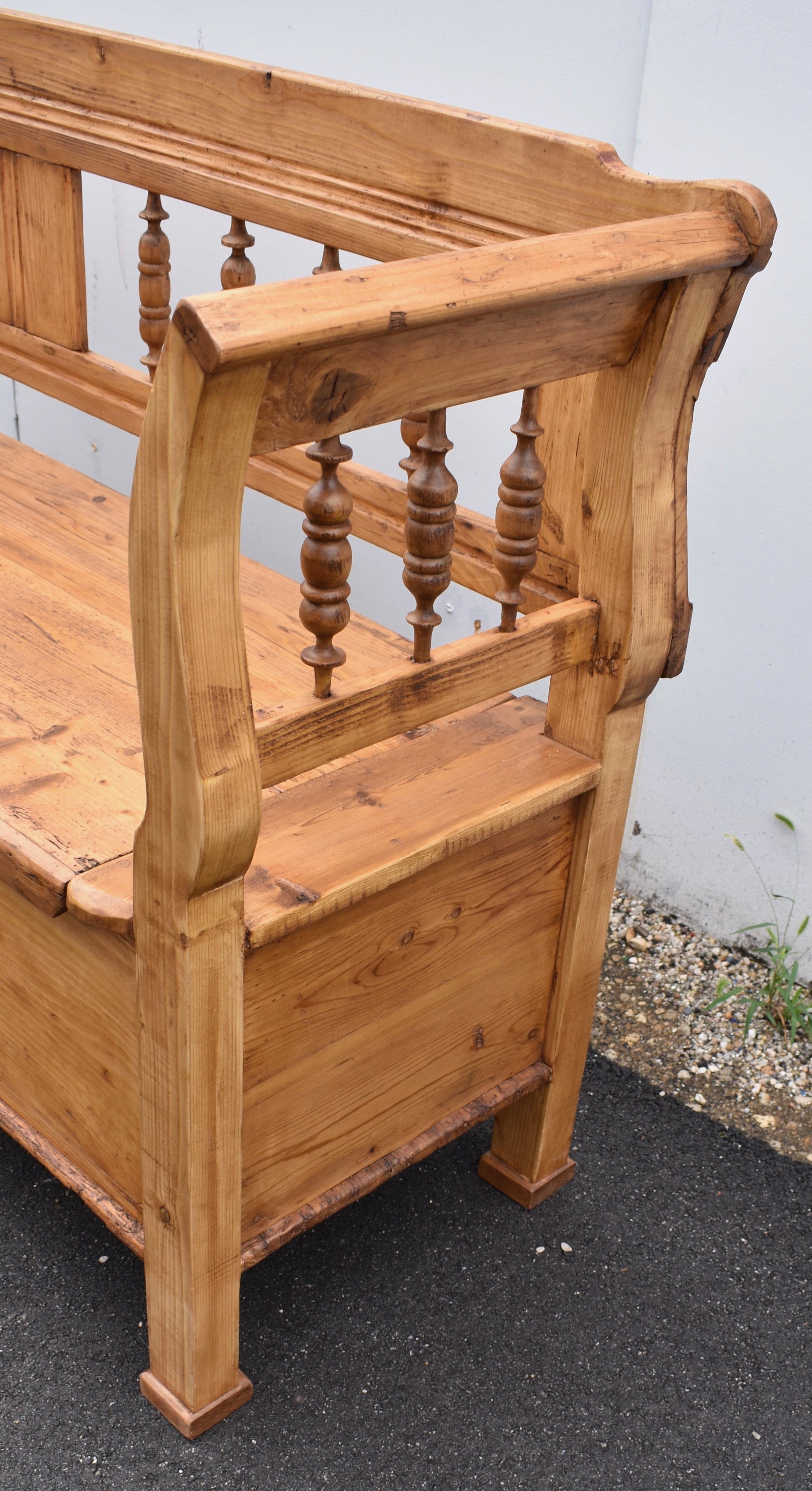 Hungarian Pine Storage Bench or Settle