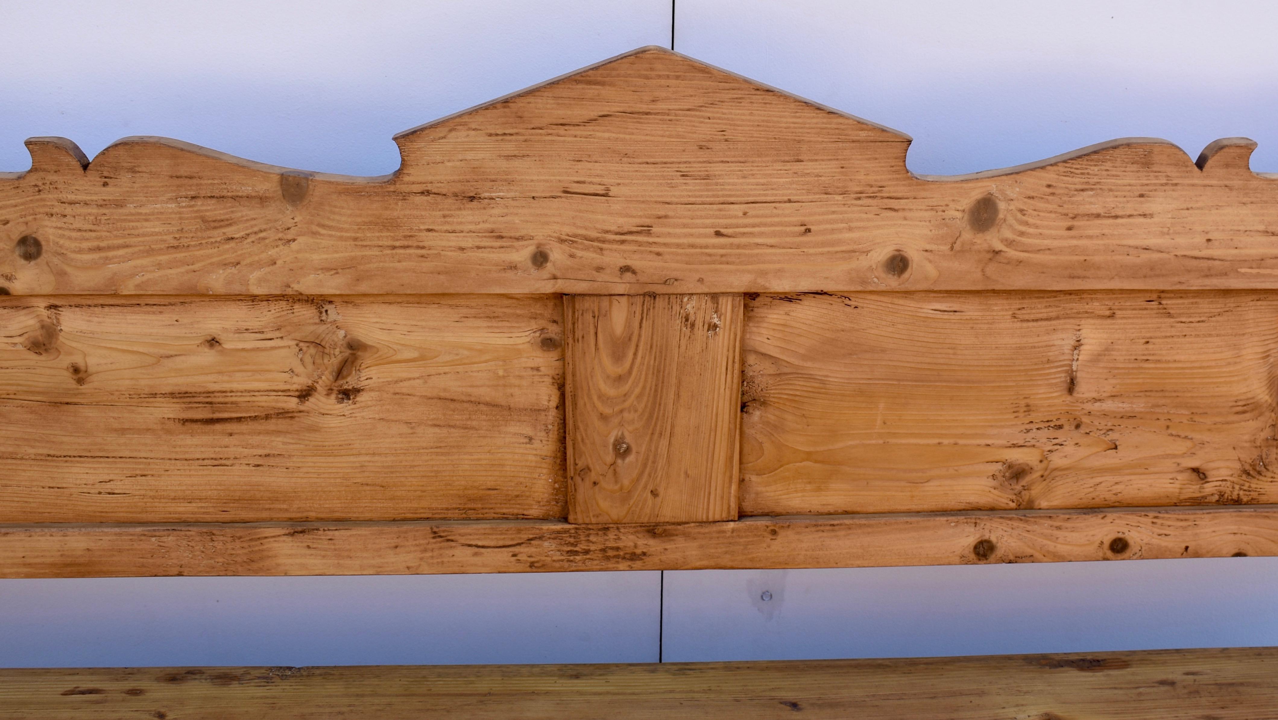 Polished Pine Storage Bench or Settle