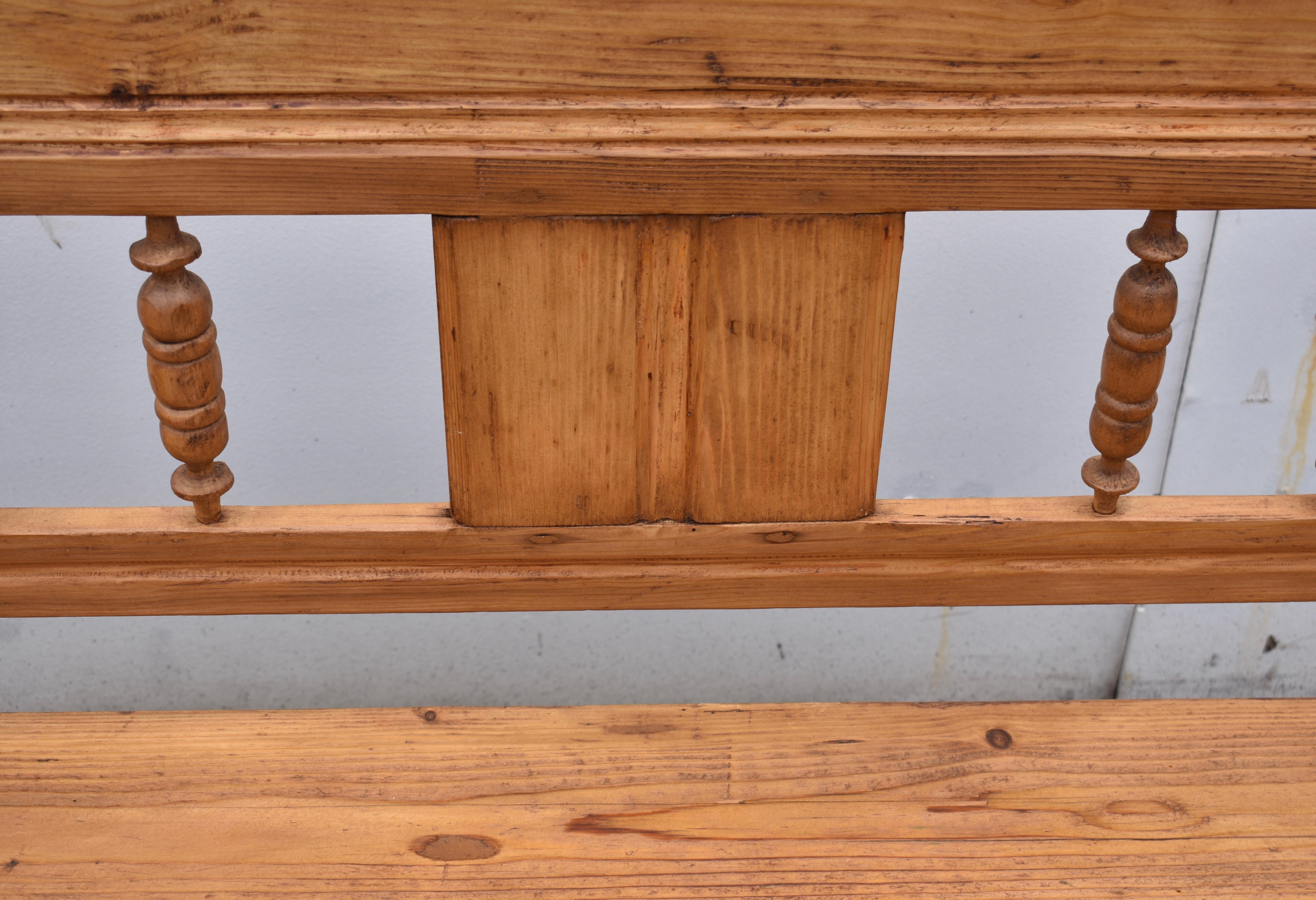 19th Century Pine Storage Bench or Settle