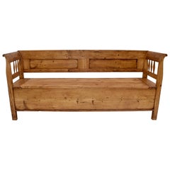 Antique Pine Storage Bench or Settle