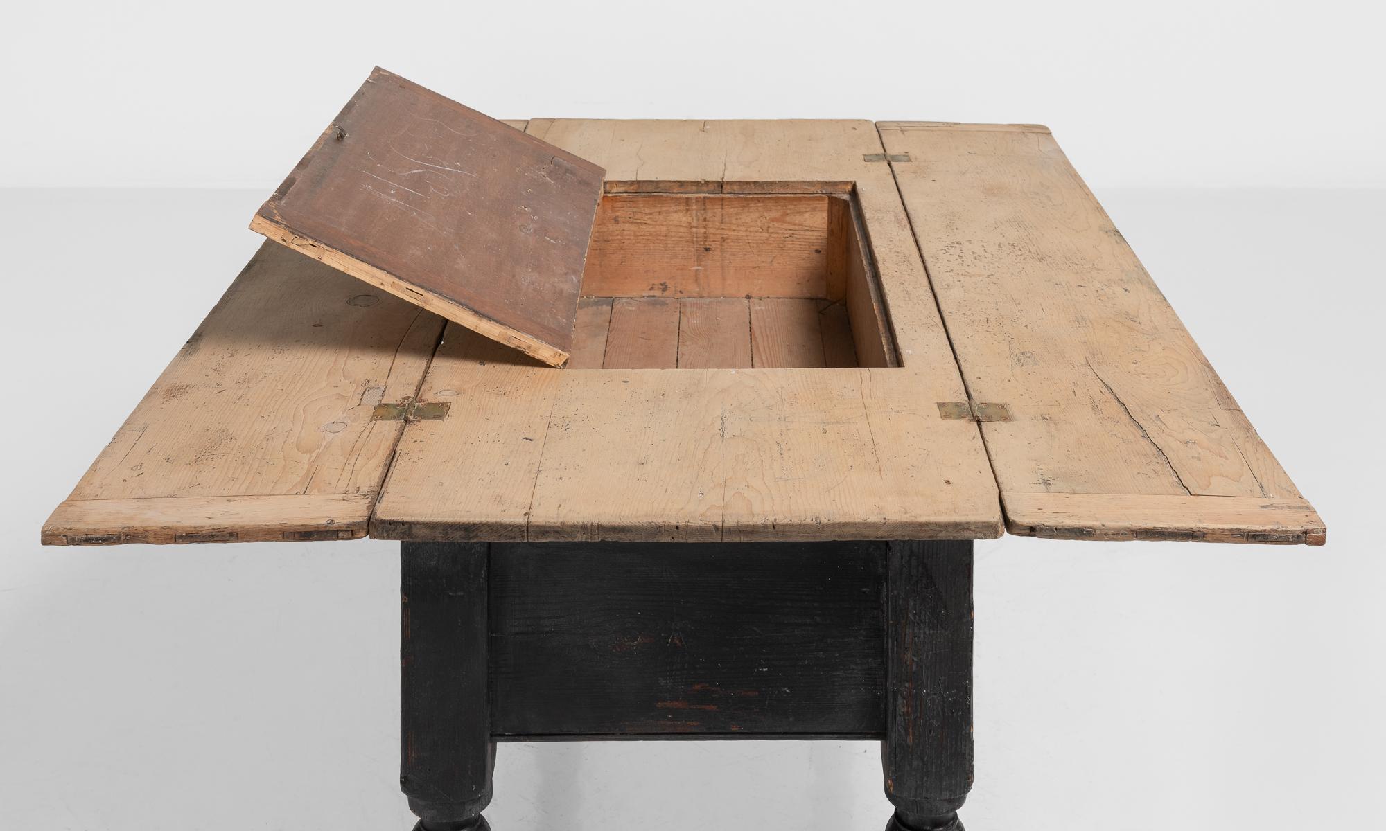 Wood Pine Sunday School Table, England, circa 1890