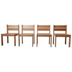 Pine Swedish Mid-Century Set of Dining Chairs