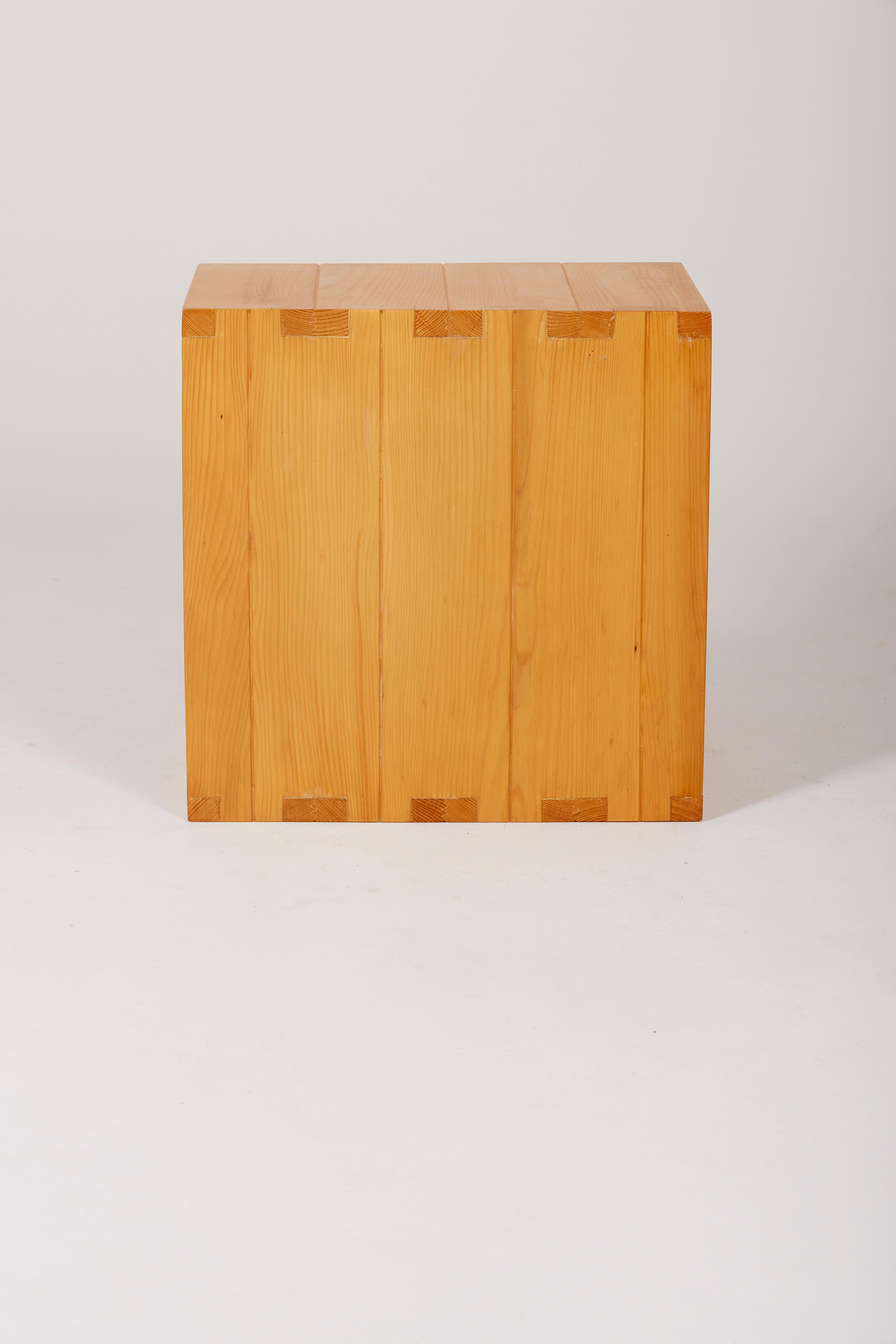 Pine coffee Table By Roland Haeusler For Maison Regain For Sale 1