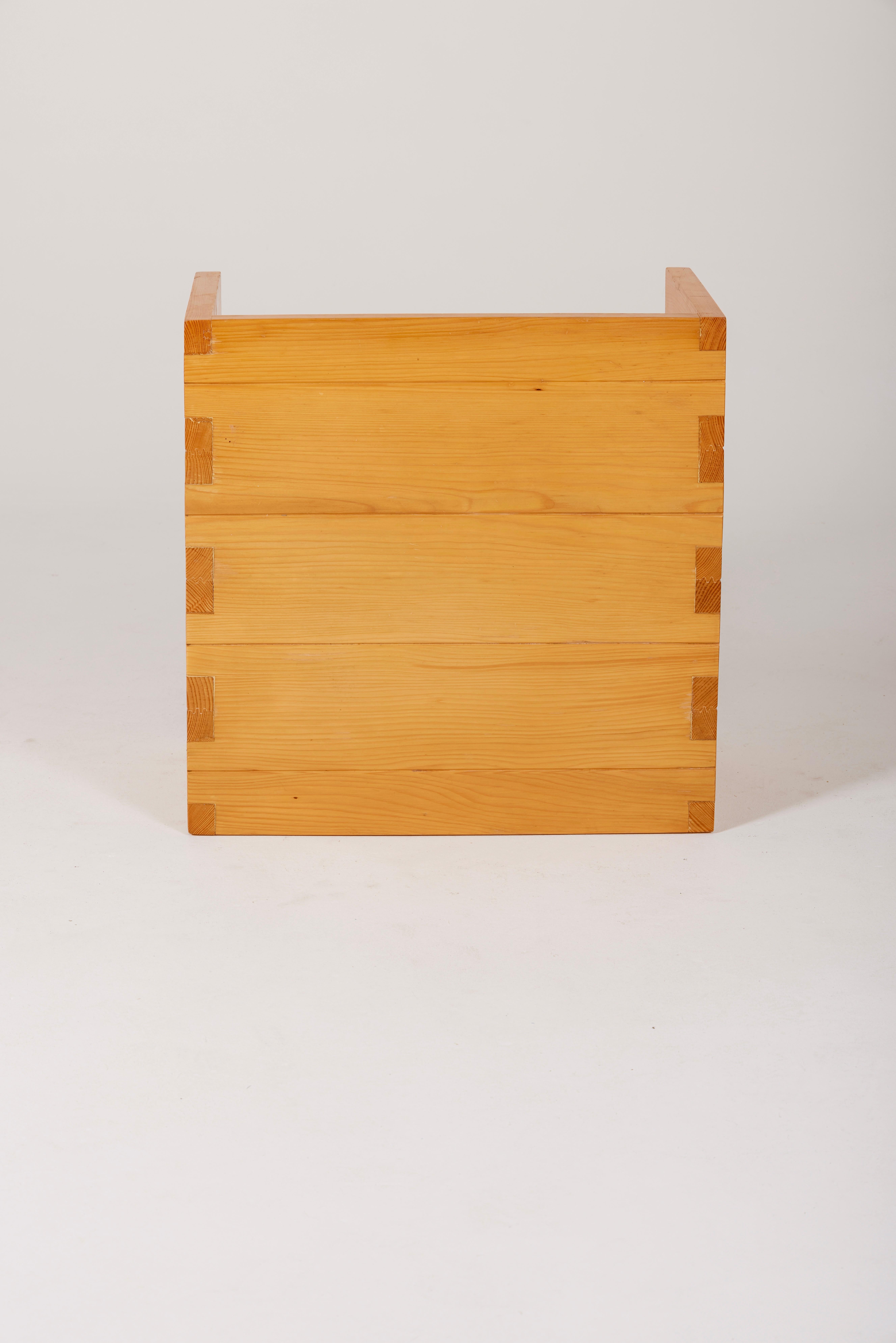 Pine coffee Table By Roland Haeusler For Maison Regain For Sale 2