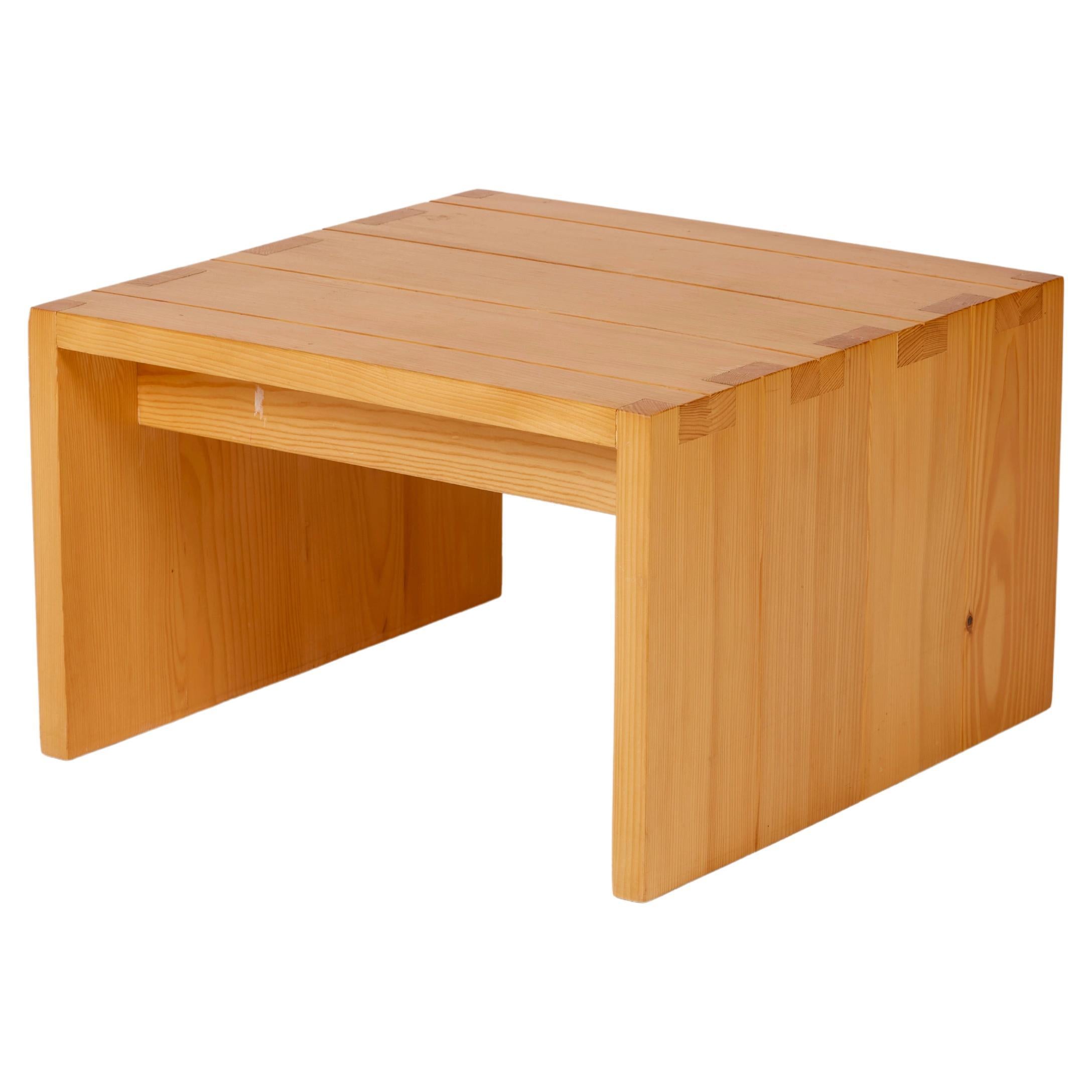 Pine coffee Table By Roland Haeusler For Maison Regain For Sale