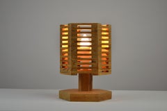 Pine Table Lamp by Pelle Snickare — Sweden, 1970s