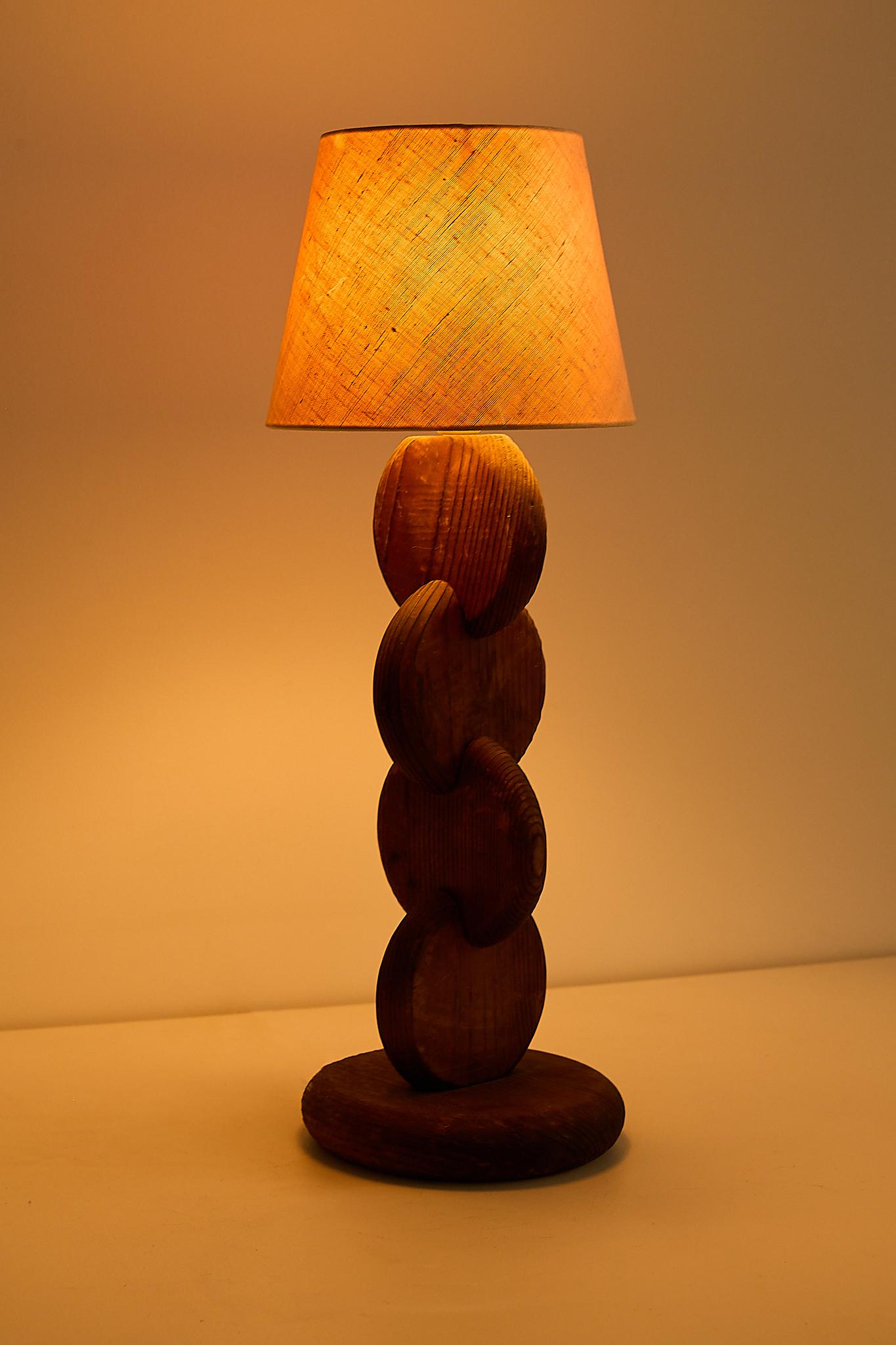 Organic Modern Pine Table Lamp by Temde Leuchten For Sale