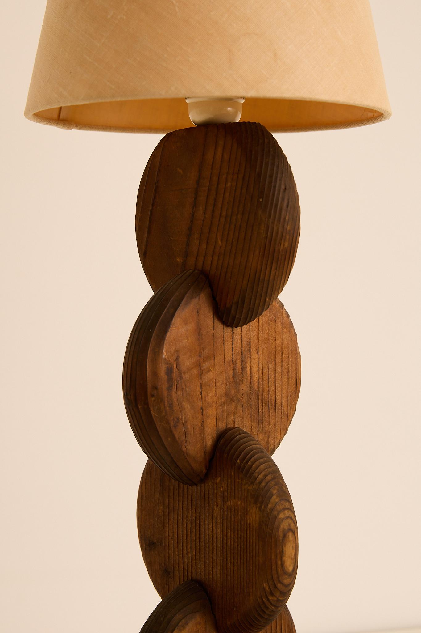 Pine Table Lamp by Temde Leuchten In Good Condition For Sale In London, GB