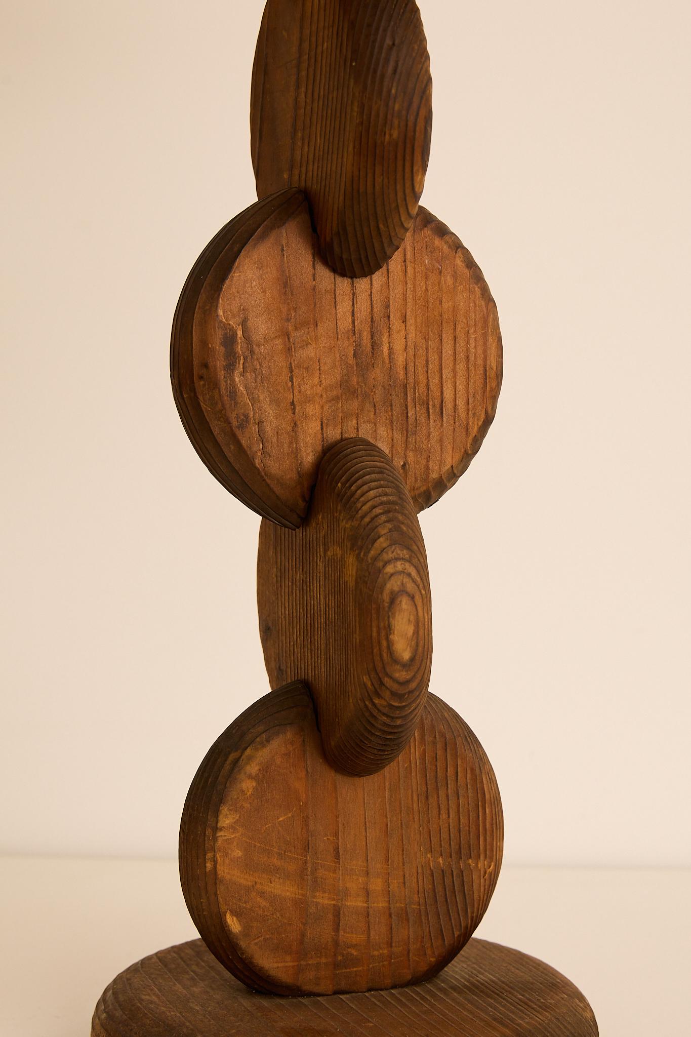 Late 20th Century Pine Table Lamp by Temde Leuchten For Sale