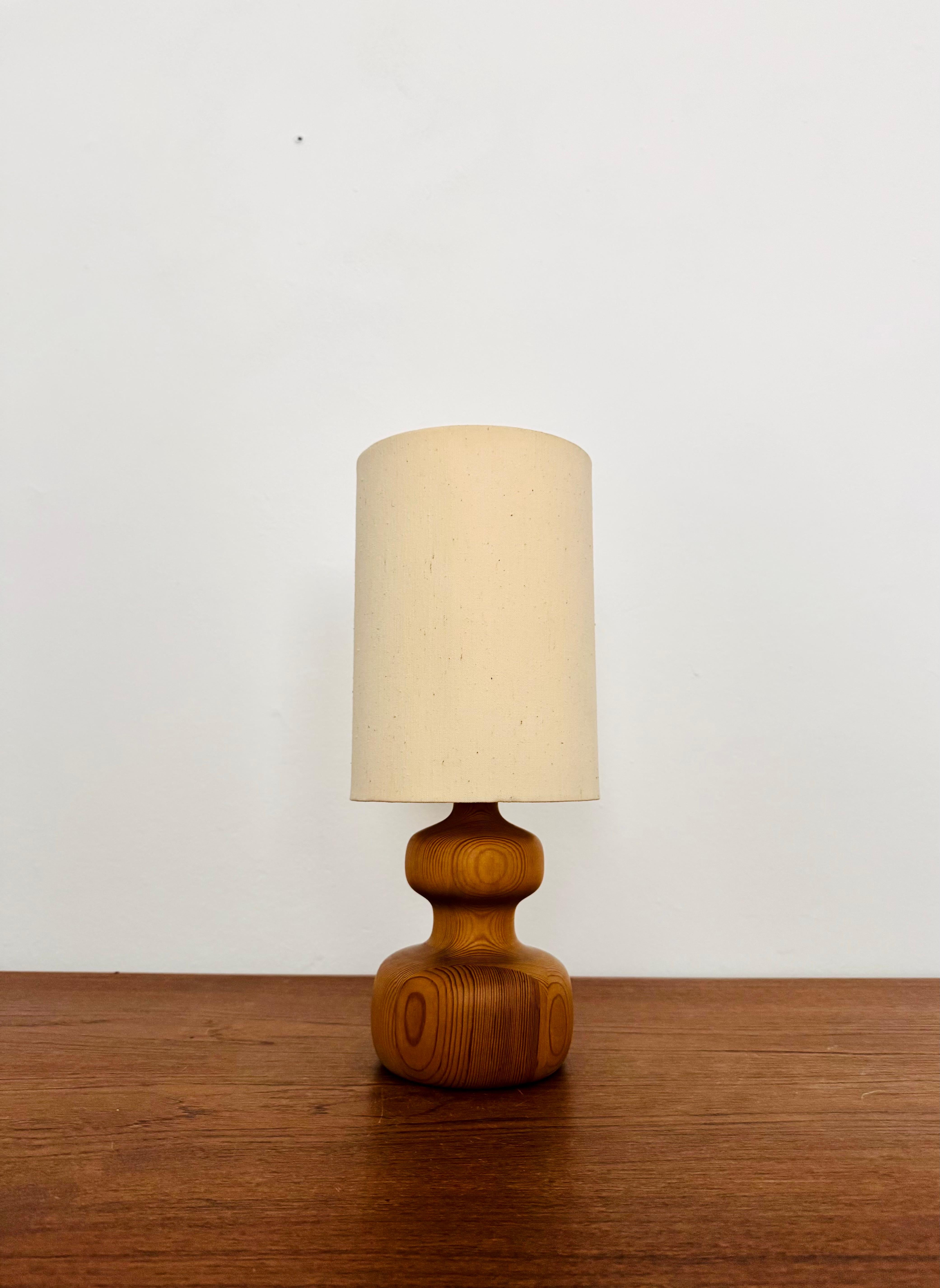Scandinavian Modern Pine Table Lamp by Yngve Ekström for Lystella For Sale