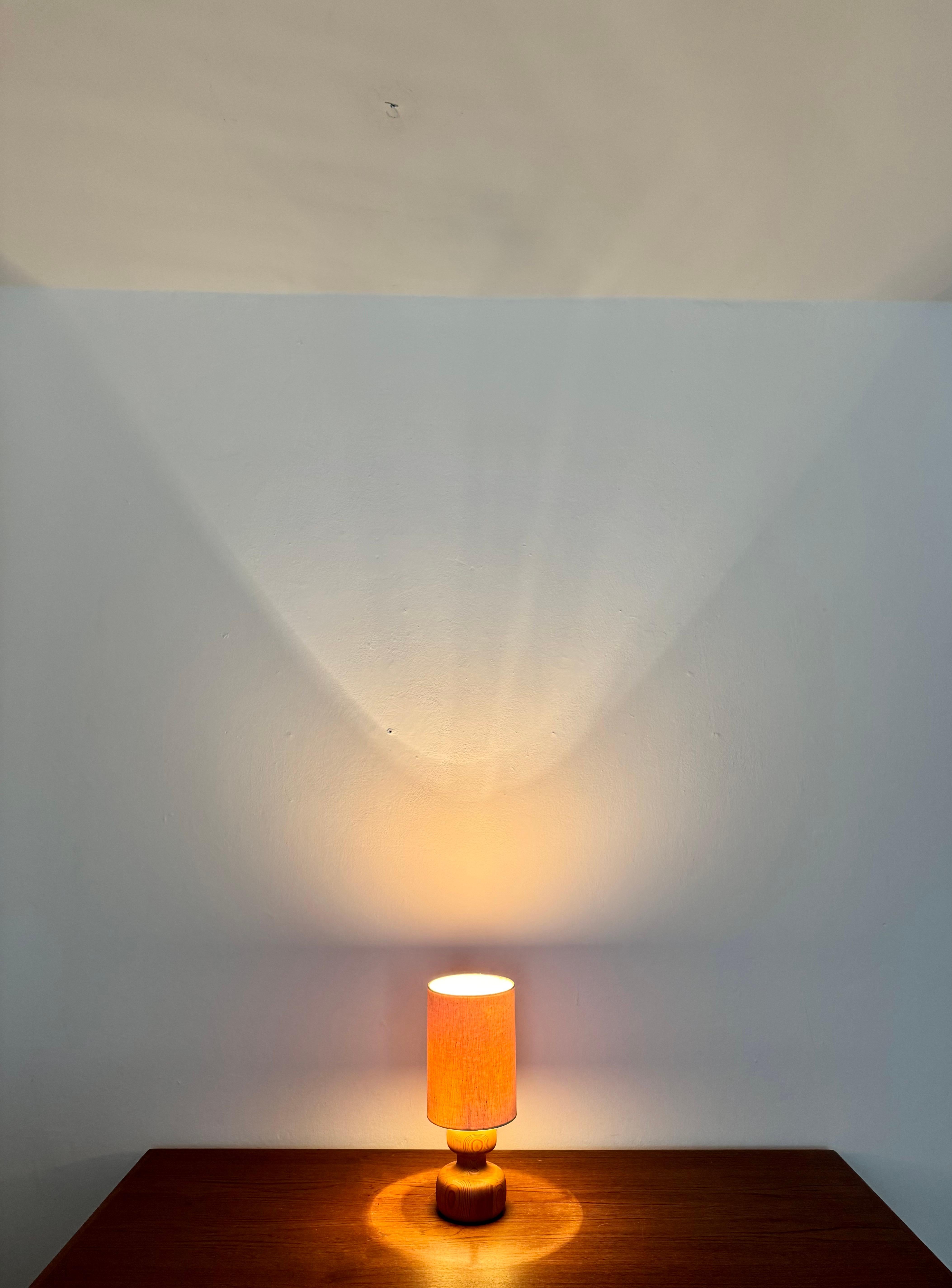 Pine Table Lamp by Yngve Ekström for Lystella For Sale 2