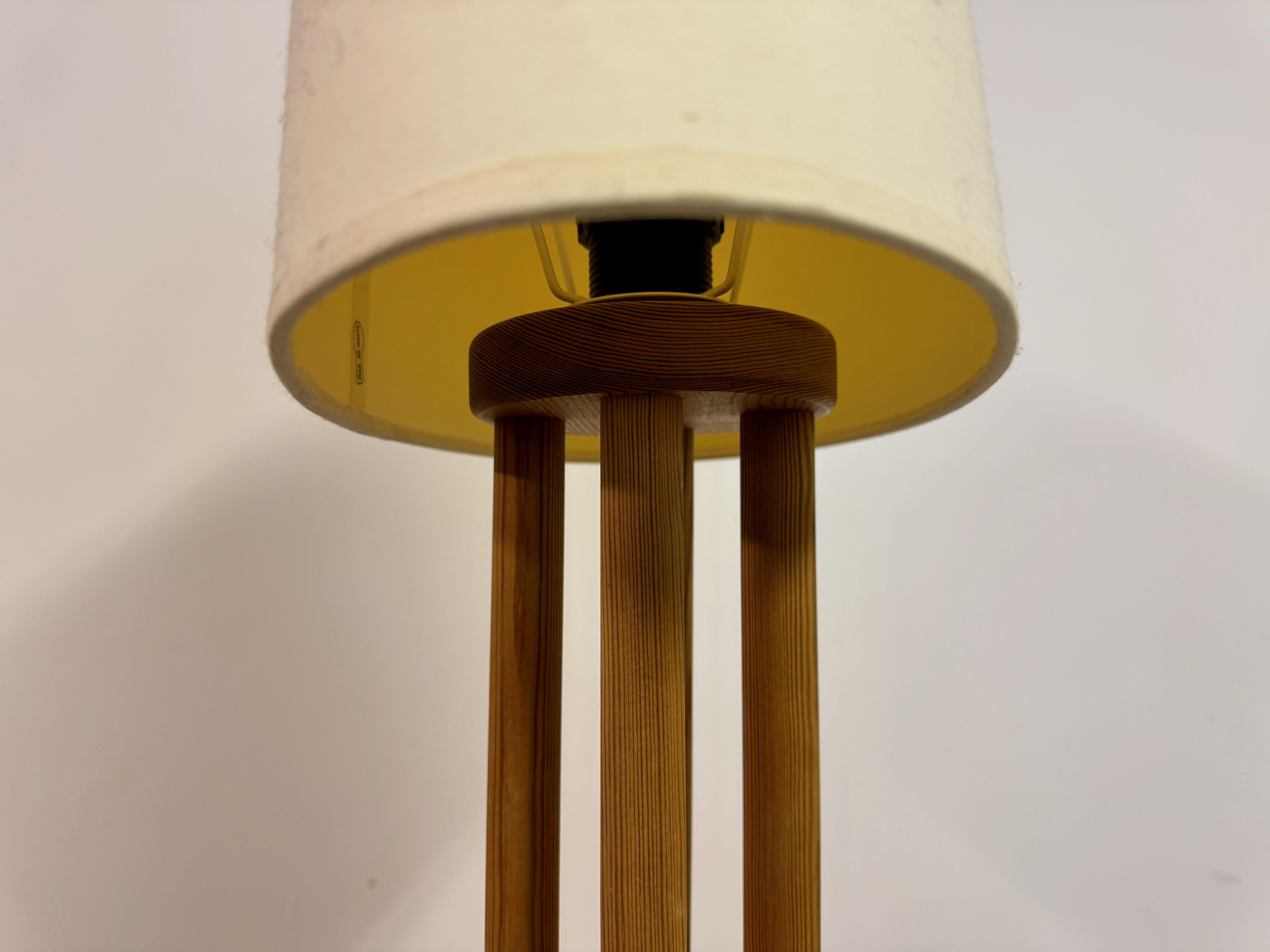 Pine Table Lamp with Rod Base, 1970s–1980s im Angebot 6